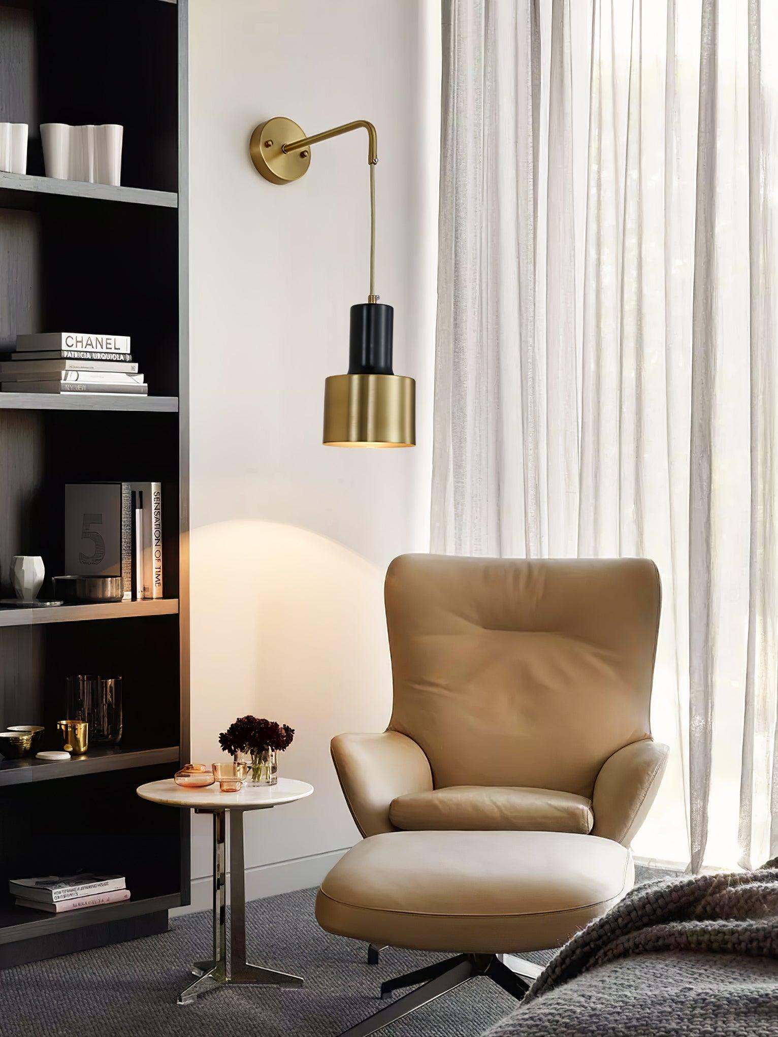 Alvina Modern Minimalist Brass Wall Light-Neutral Decor