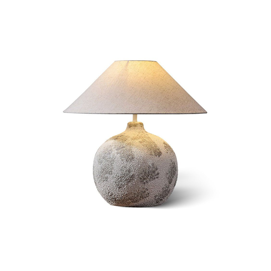 Riona Natural Fabric Ceramics Table Lamp-Neutral Decor