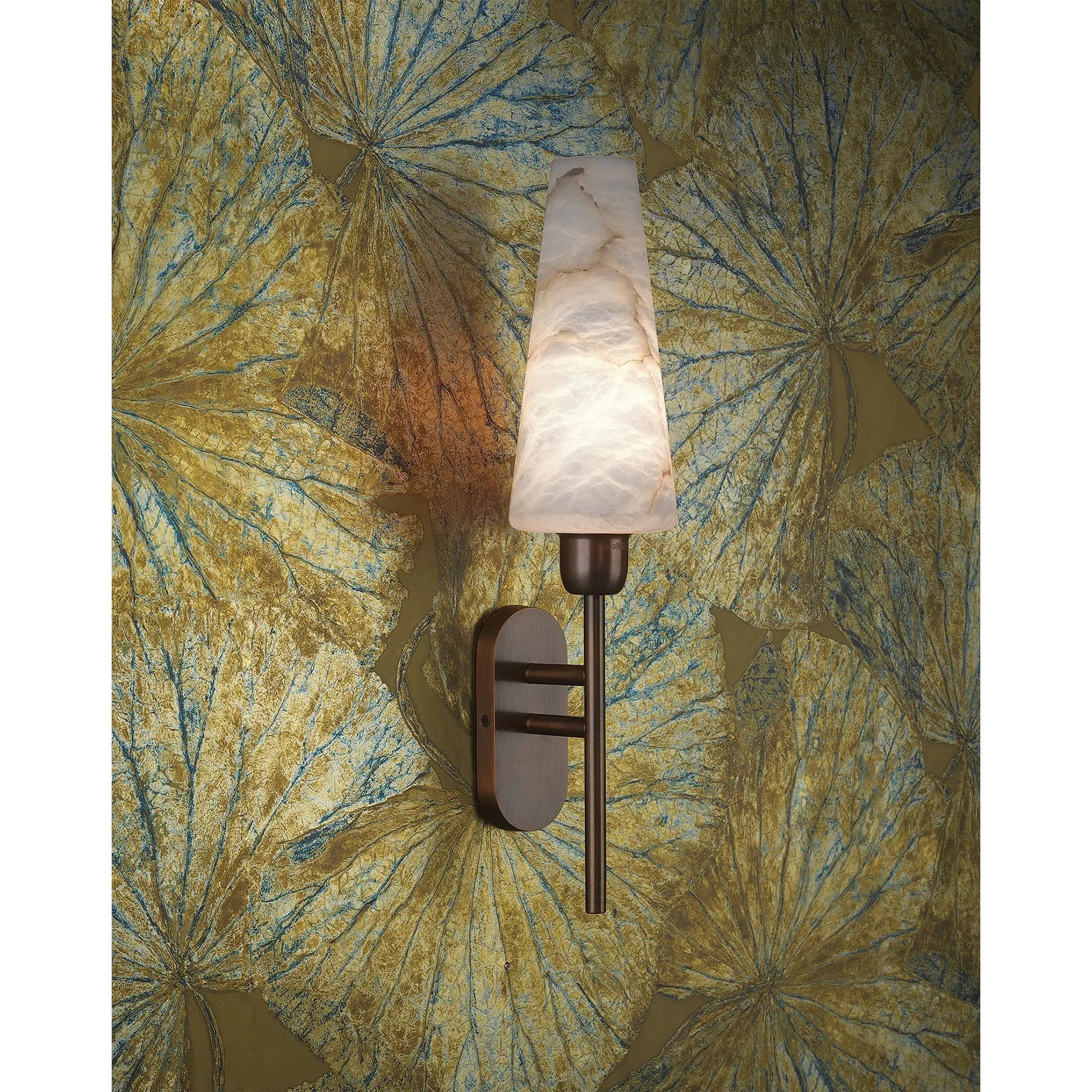 Front view of the Arras Alabaster Wall Lamp.