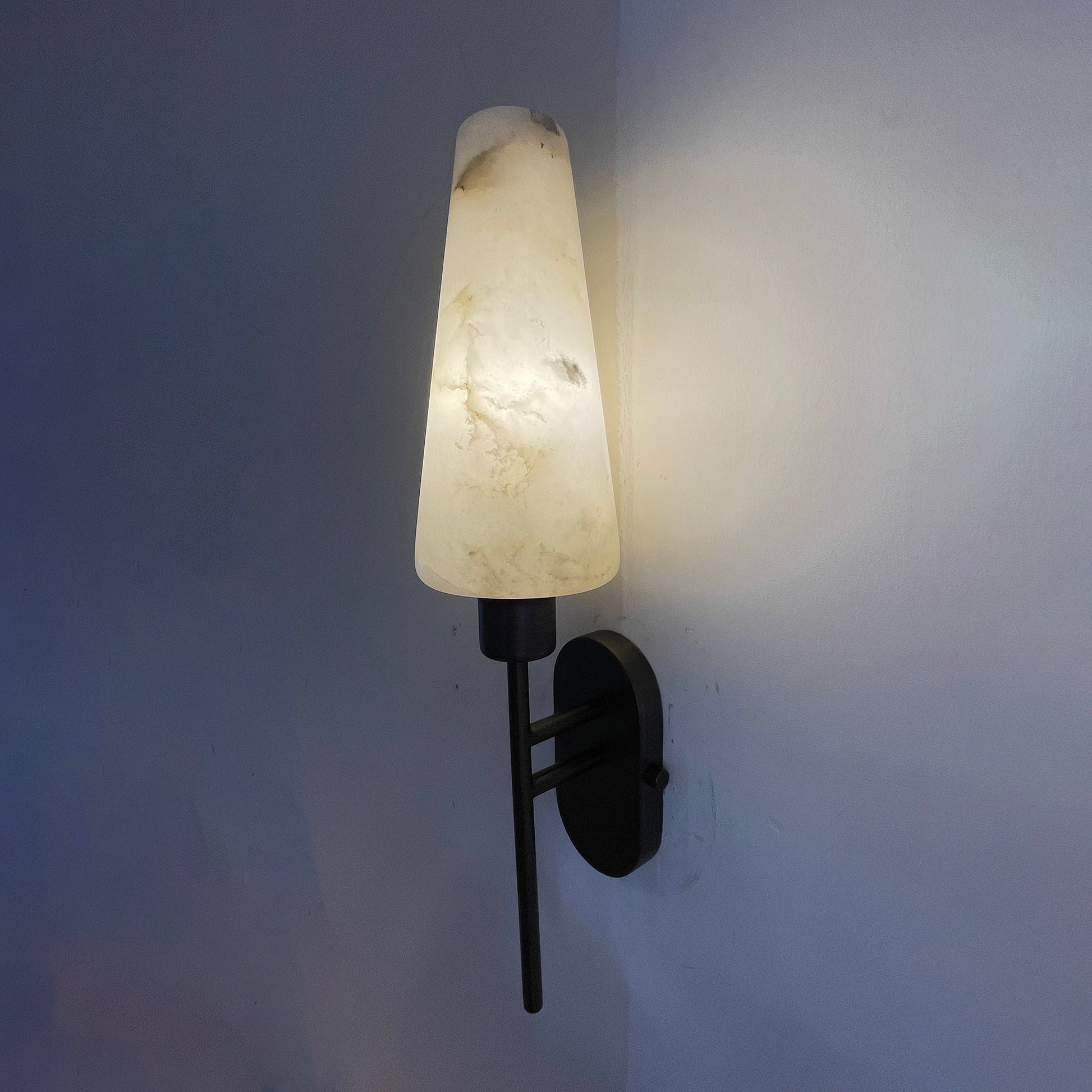 View of the lamp from below, showing the E26/E27 socket.