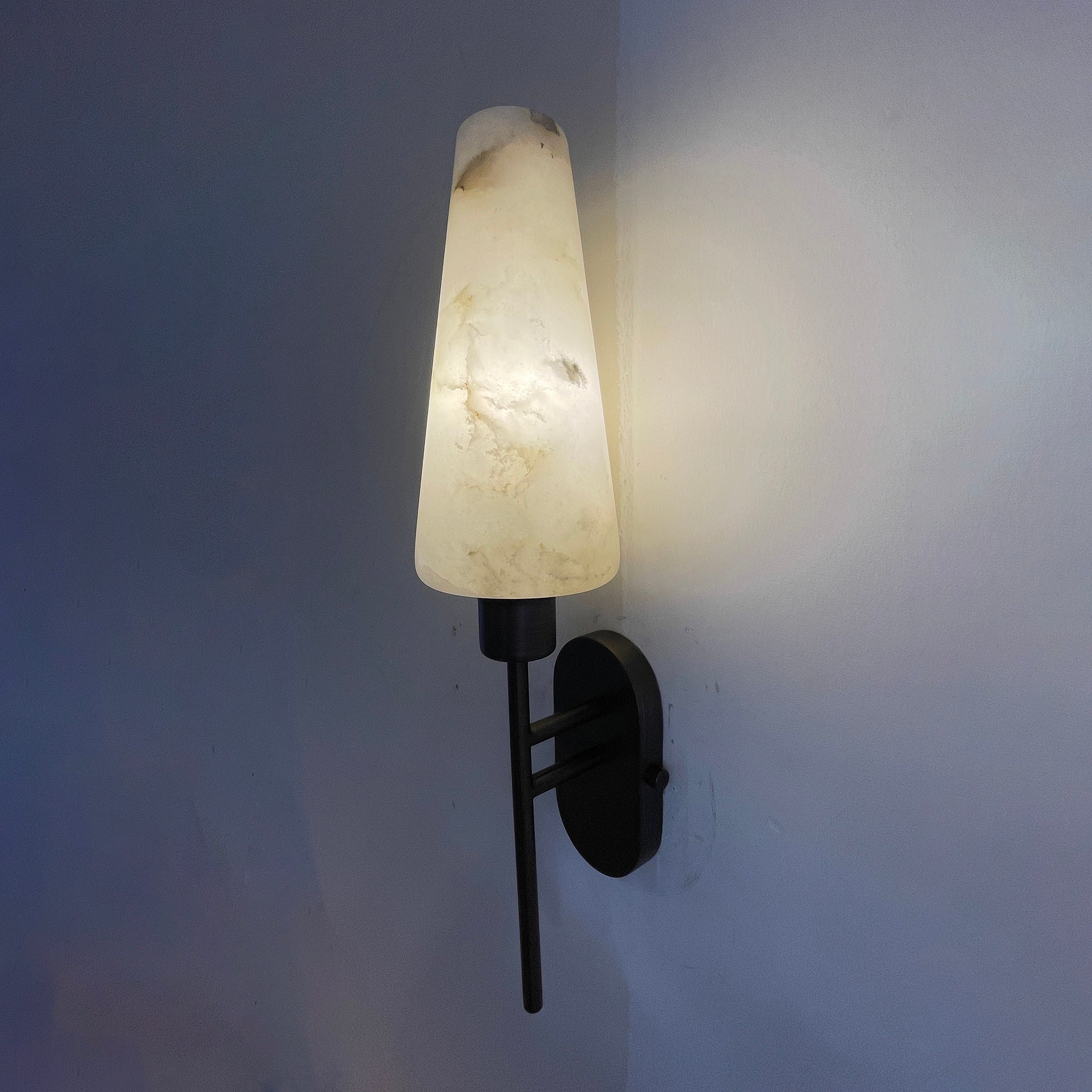 View of the lamp from below, showing the E26/E27 socket.