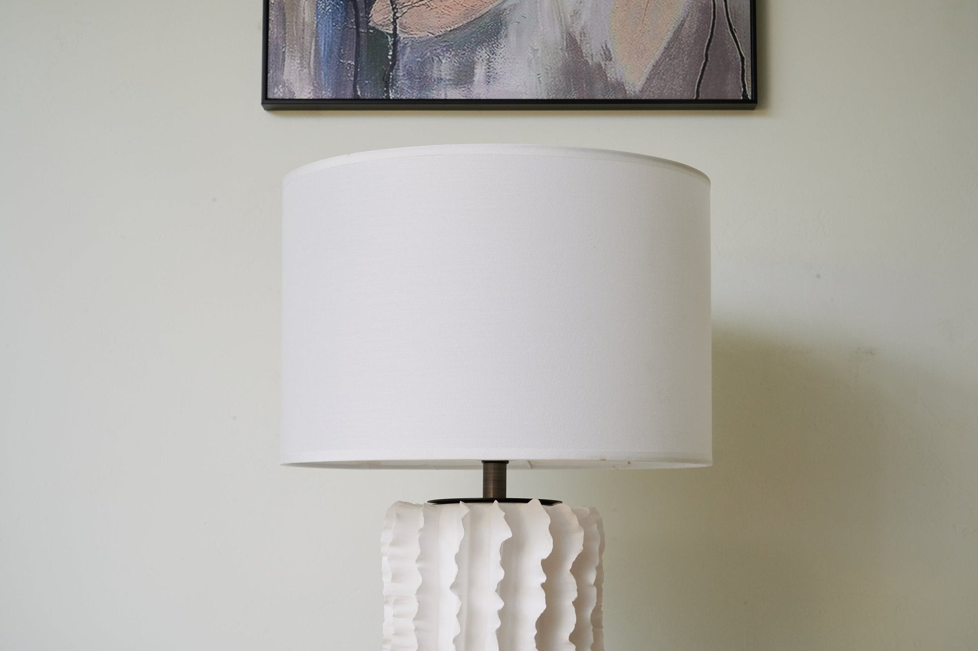 Evelyn Minimalist Ceramics Table Lamp-Neutral Decor
