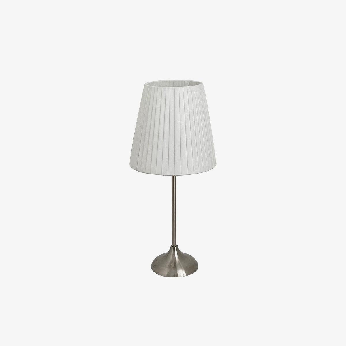 Simplicity Pleated Fabric Table Lamp-Neutral Decor