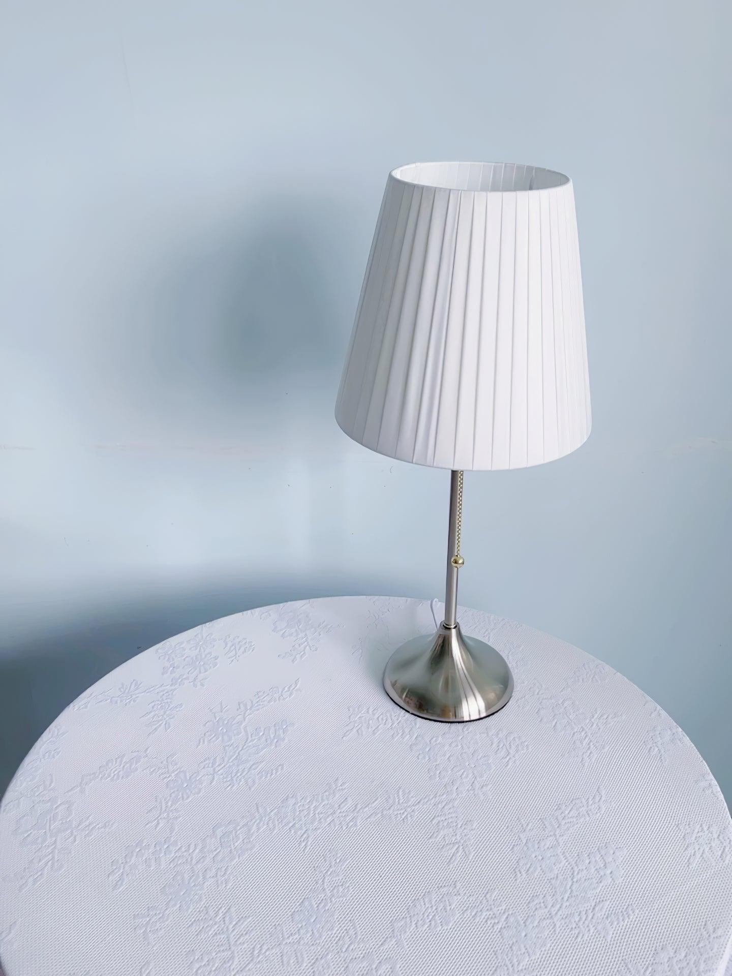 Simplicity Pleated Fabric Table Lamp-Neutral Decor