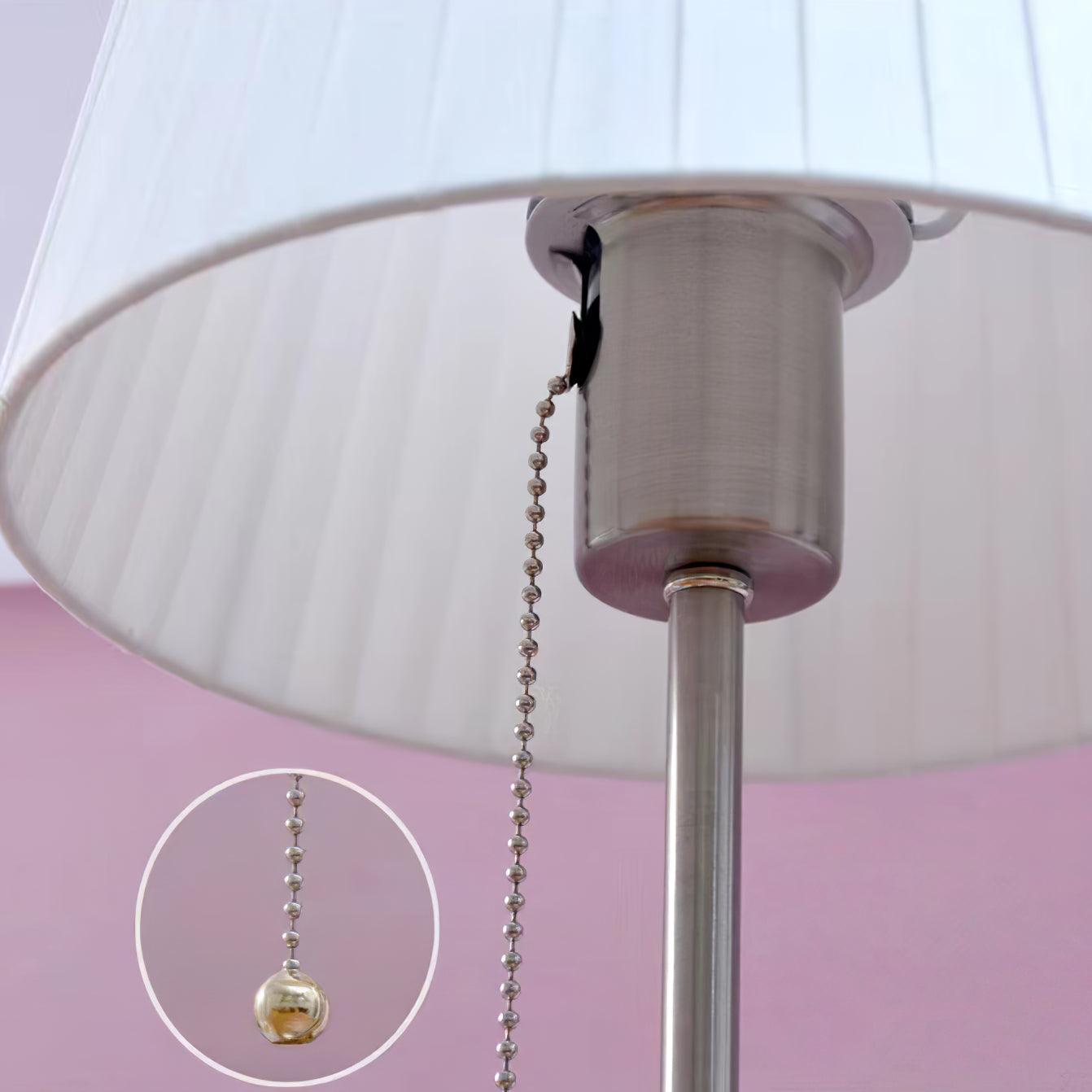 Simplicity Pleated Fabric Table Lamp-Neutral Decor