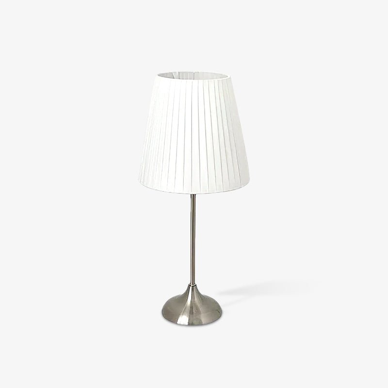 Simplicity Pleated Fabric Table Lamp-Neutral Decor