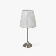 Simplicity Pleated Fabric Table Lamp-Neutral Decor