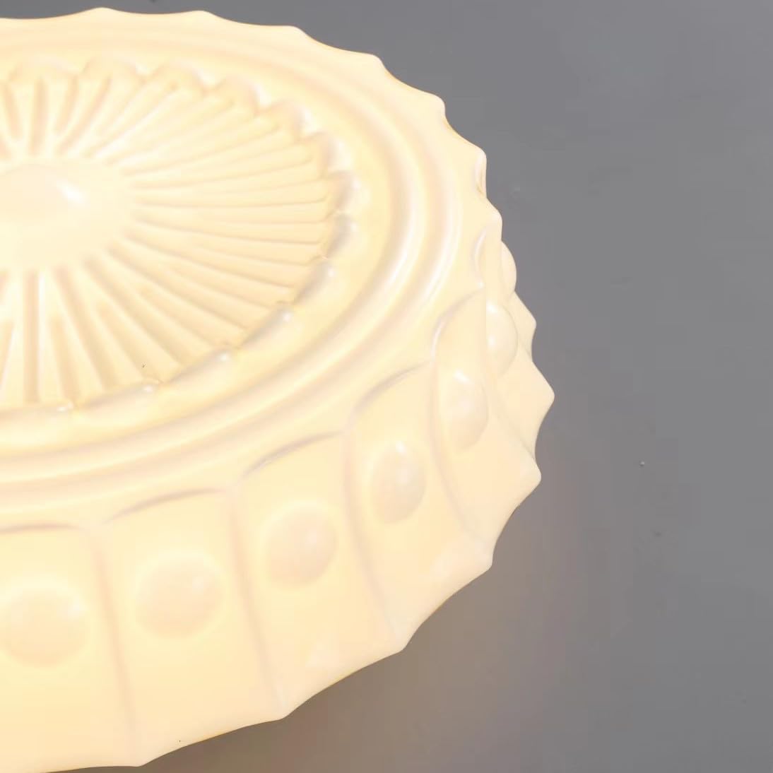 Valentina Vintage French Country Dome Pendant Light, White/Beige - Neutral Decor