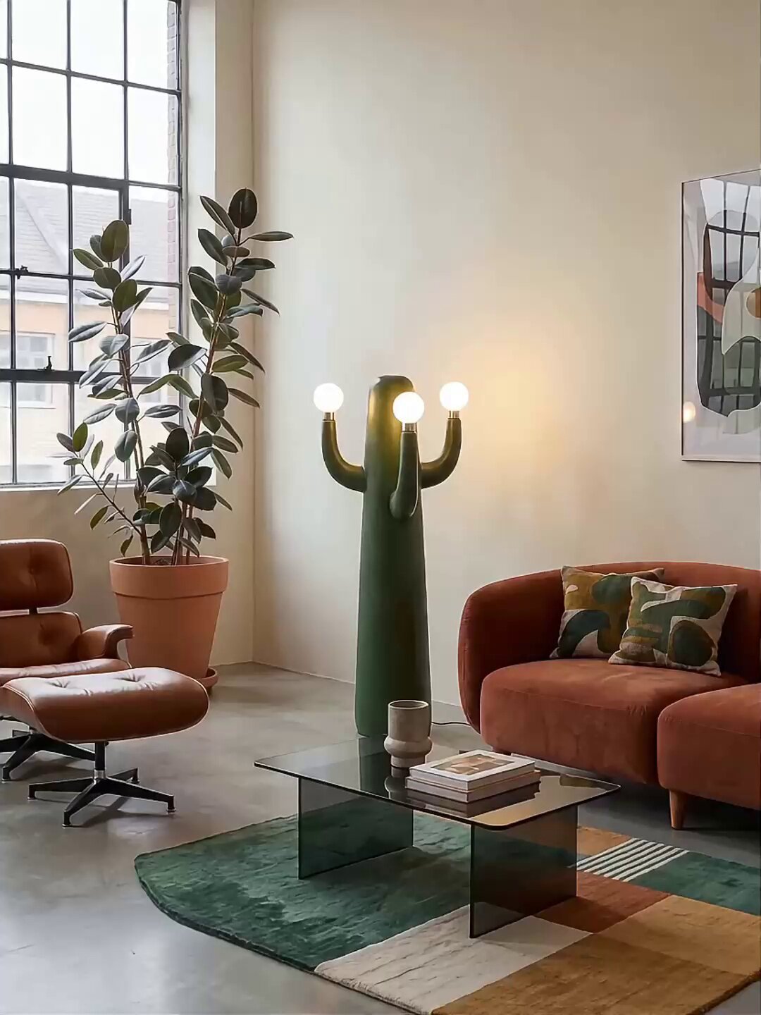 Art Cactus Floor Lamp-Neutral Decor