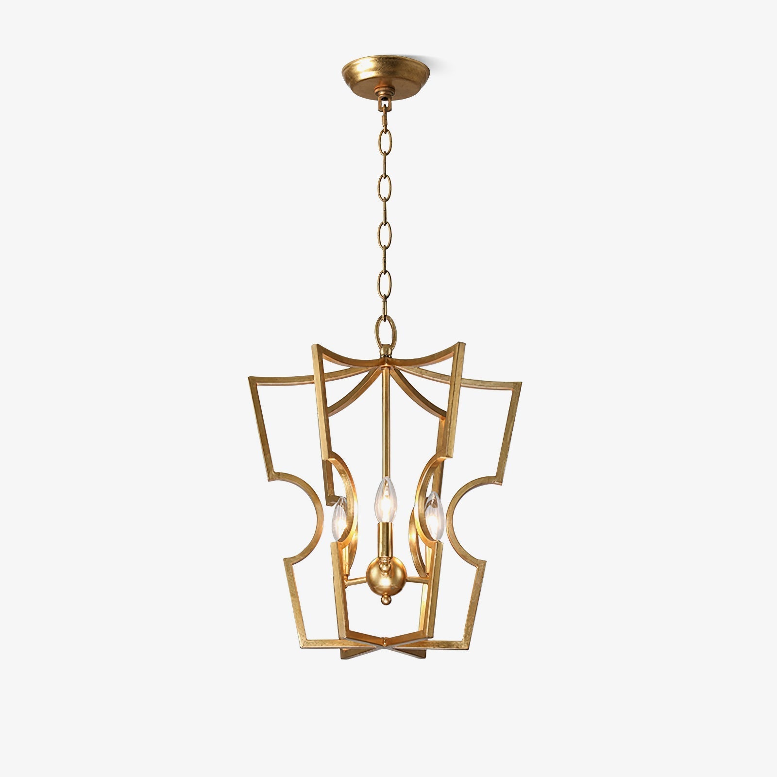 Niroxa Chandelier Gold Lantern Frame-Neutral Decor