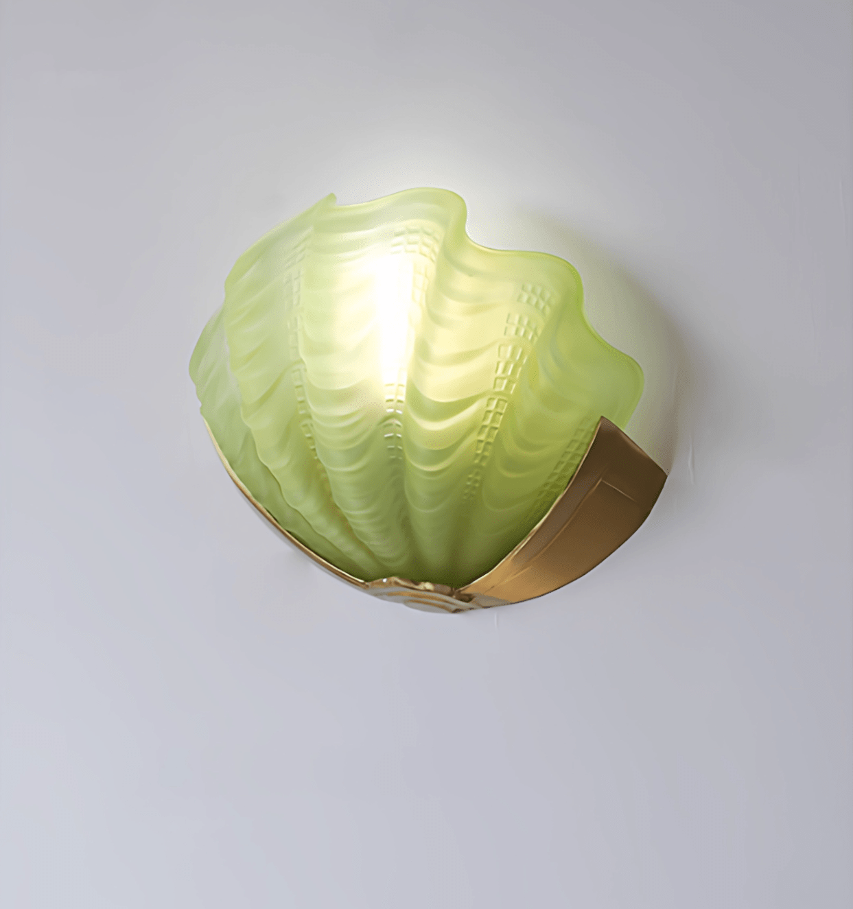 Nico Art Deco Glass Scallop Wall Light-Neutral Decor