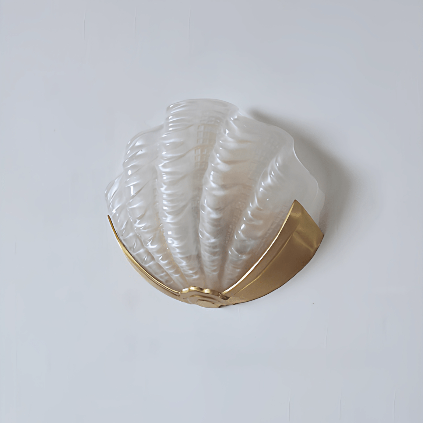 Nico Art Deco Glass Scallop Wall Light-Neutral Decor
