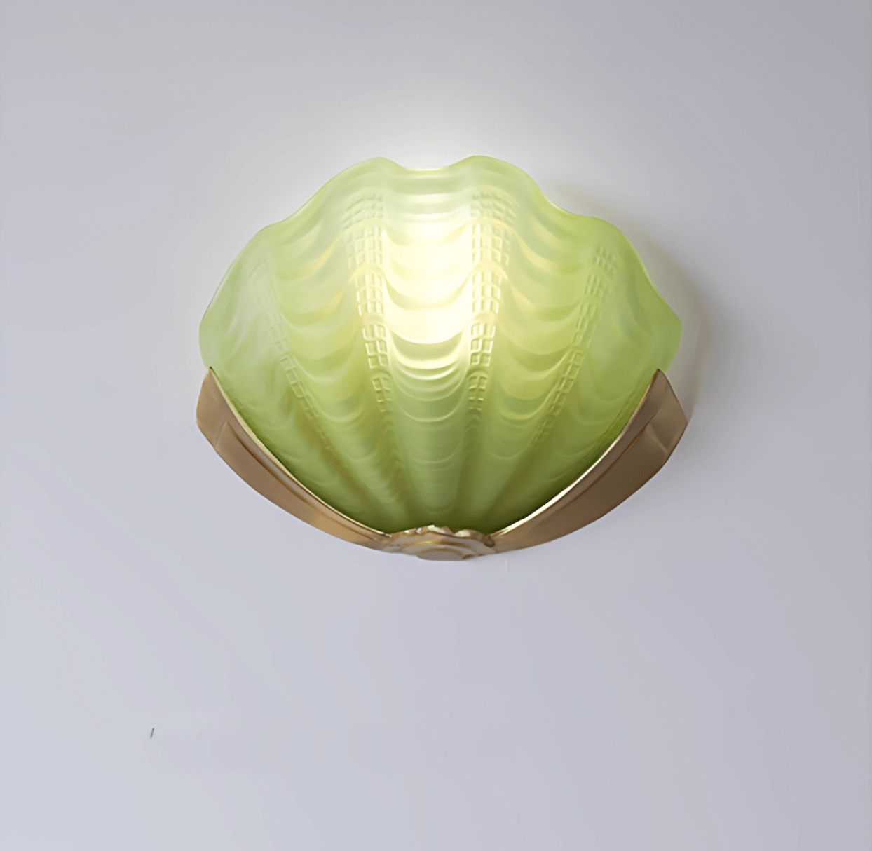 Nico Art Deco Glass Scallop Wall Light-Neutral Decor