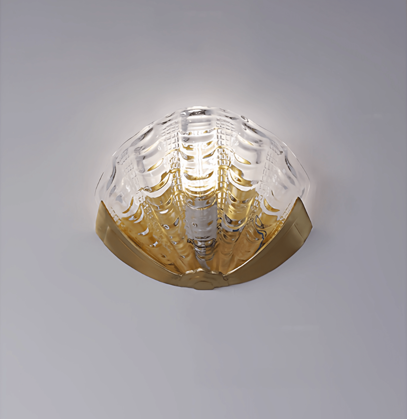 Nico Art Deco Glass Scallop Wall Light-Neutral Decor