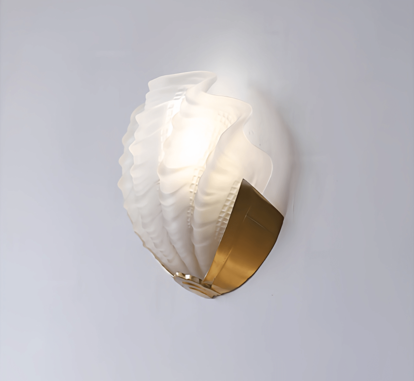 Nico Art Deco Glass Scallop Wall Light-Neutral Decor