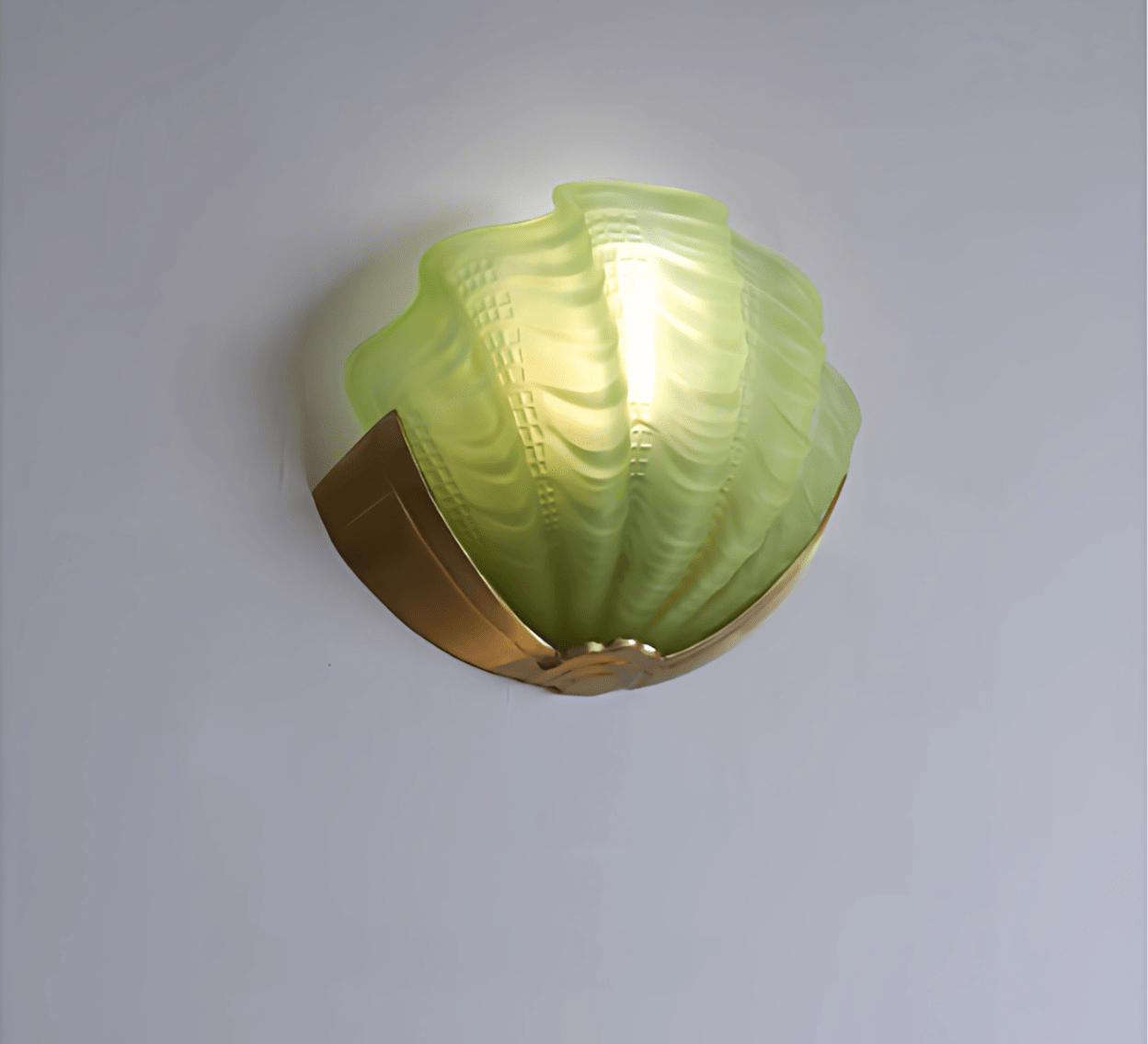 Nico Art Deco Glass Scallop Wall Light-Neutral Decor