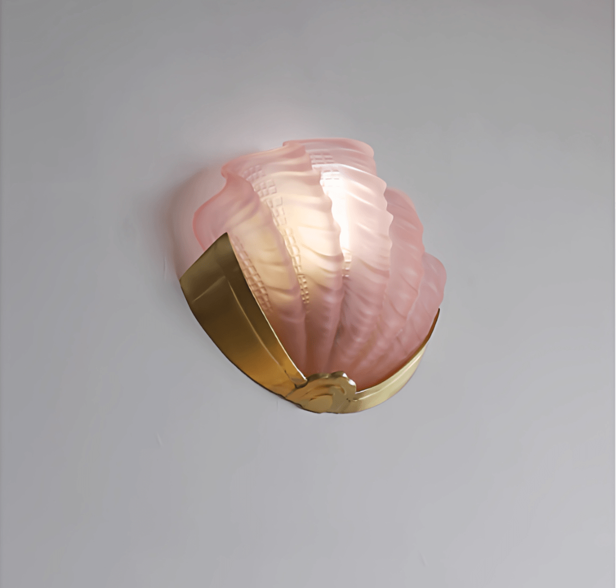 Nico Art Deco Glass Scallop Wall Light-Neutral Decor