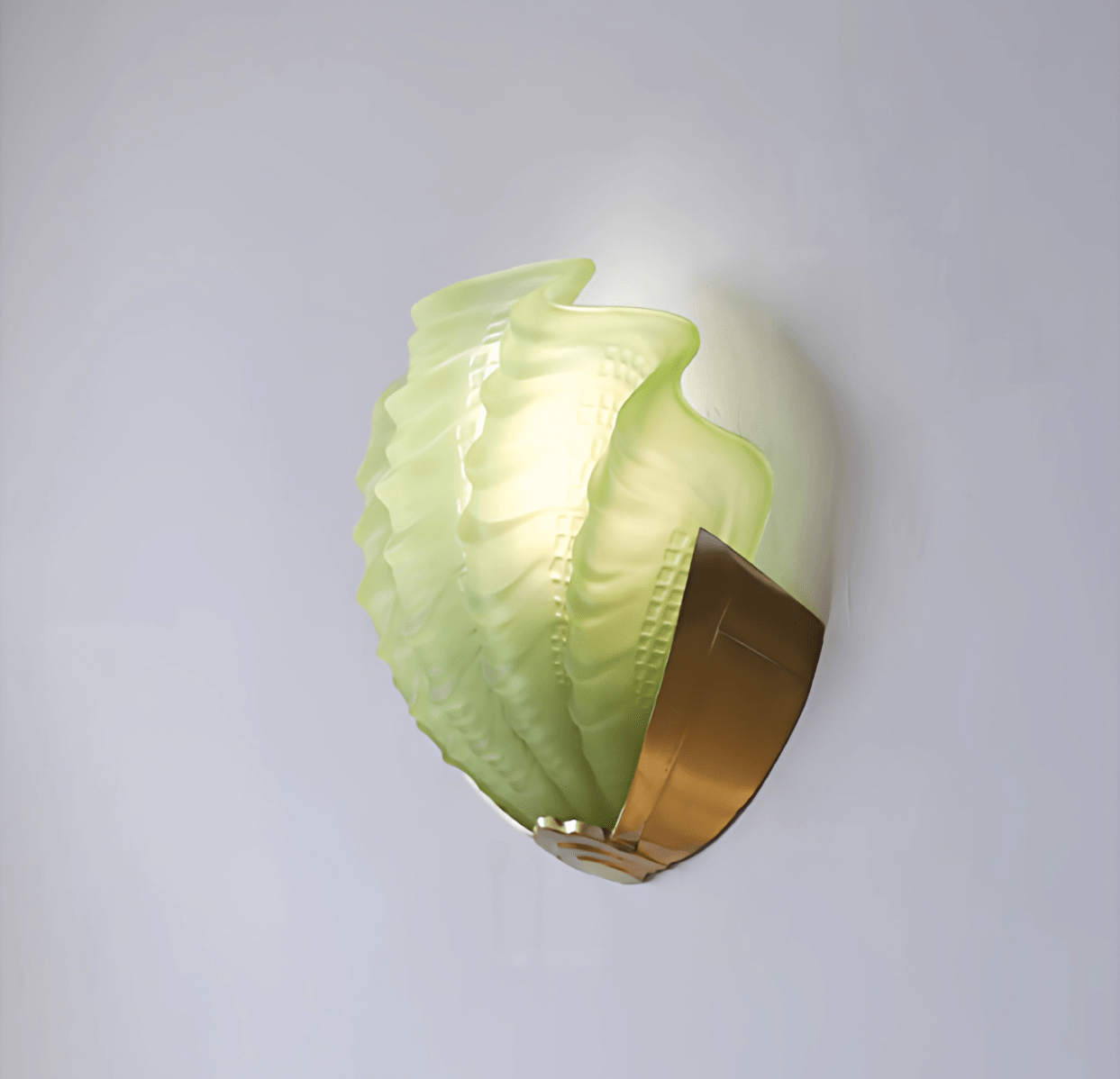 Nico Art Deco Glass Scallop Wall Light-Neutral Decor