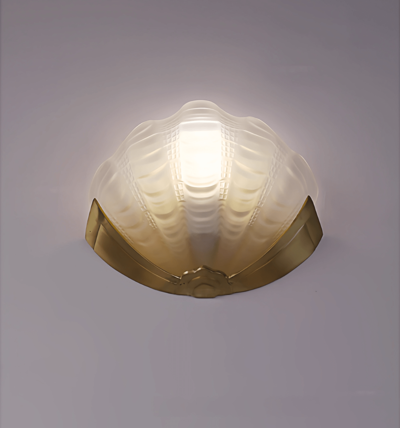 Nico Art Deco Glass Scallop Wall Light-Neutral Decor