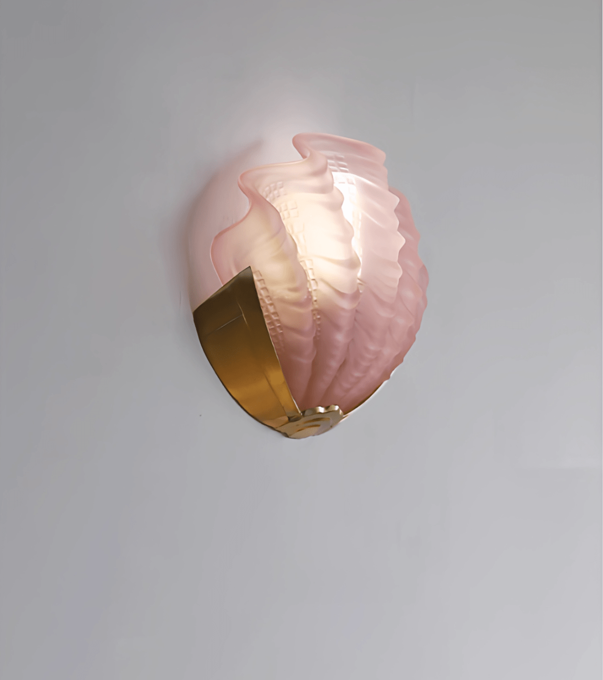 Nico Art Deco Glass Scallop Wall Light-Neutral Decor