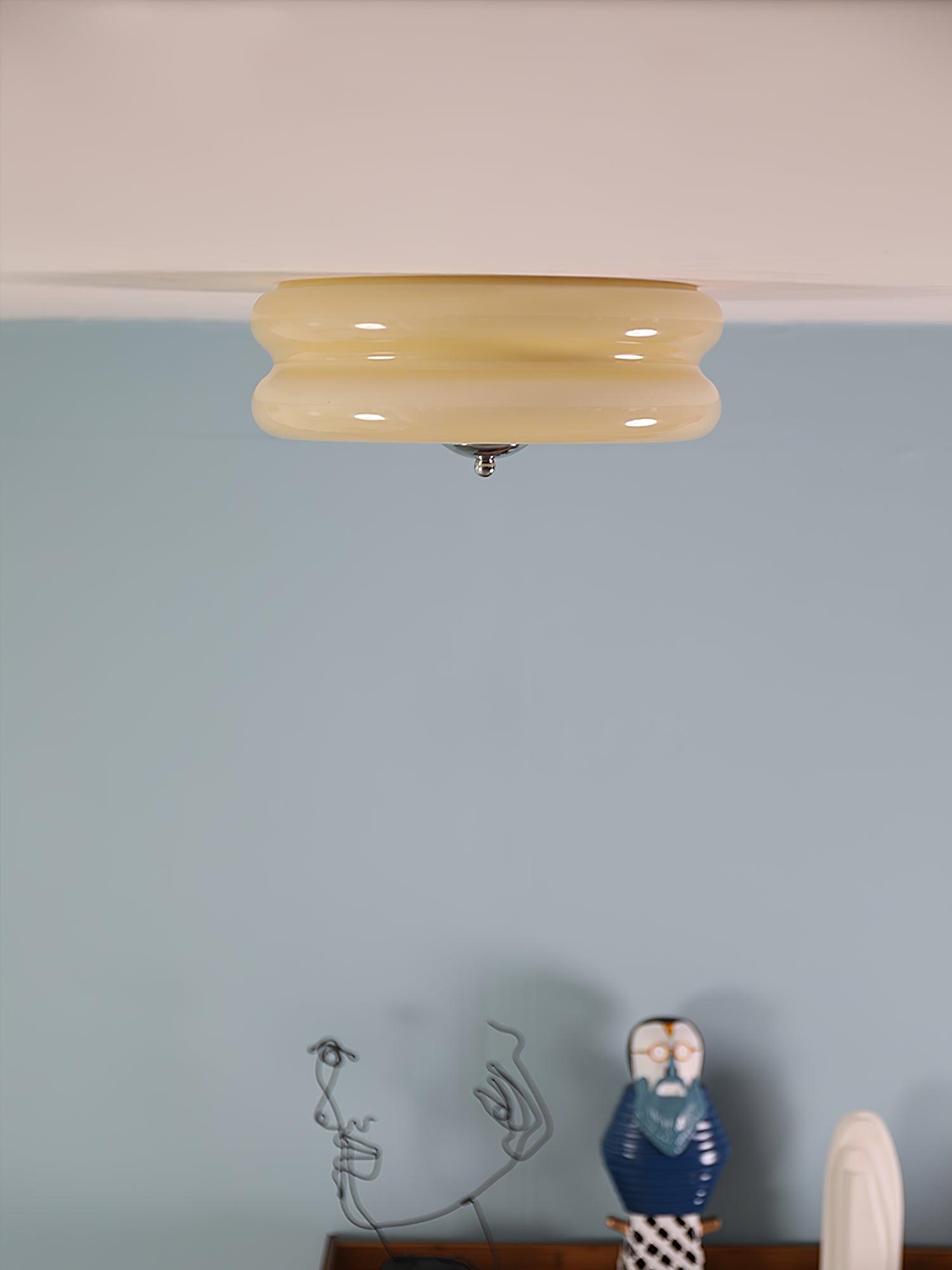 Lustra Ceiling Light Art Deco Vintage Glass-Neutral Decor