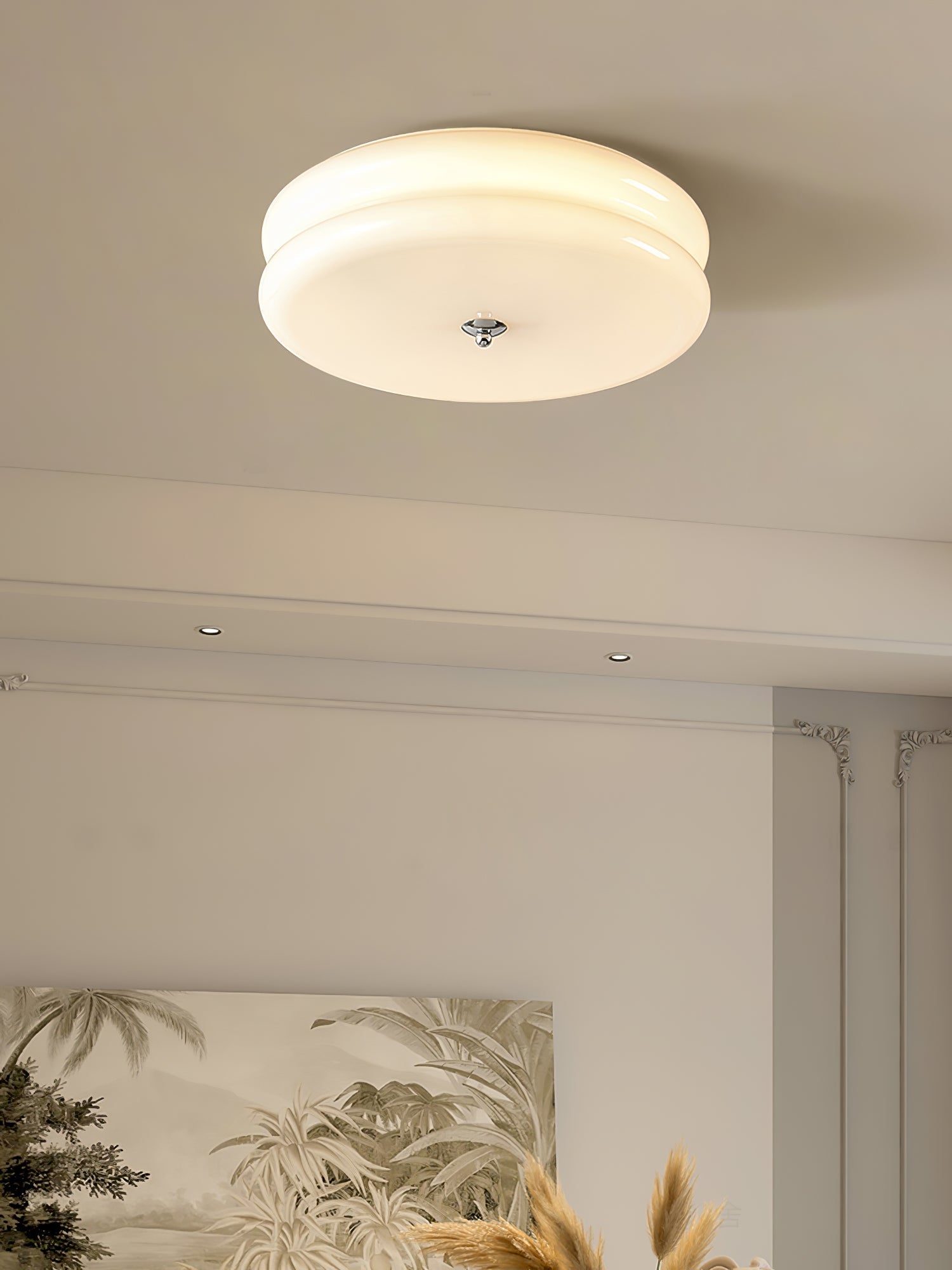 Lustra Ceiling Light Art Deco Vintage Glass-Neutral Decor