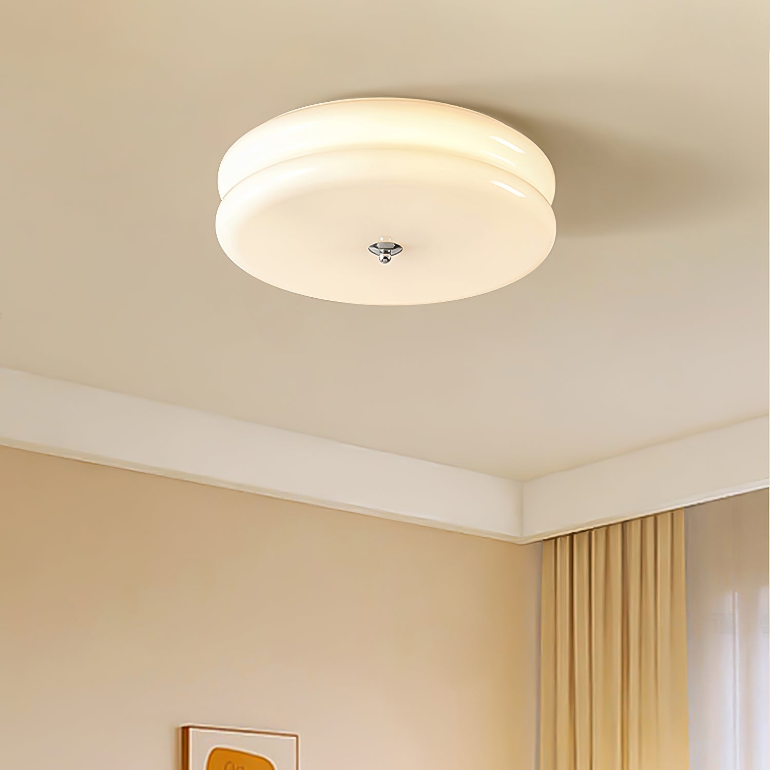 Lustra Ceiling Light Art Deco Vintage Glass-Neutral Decor