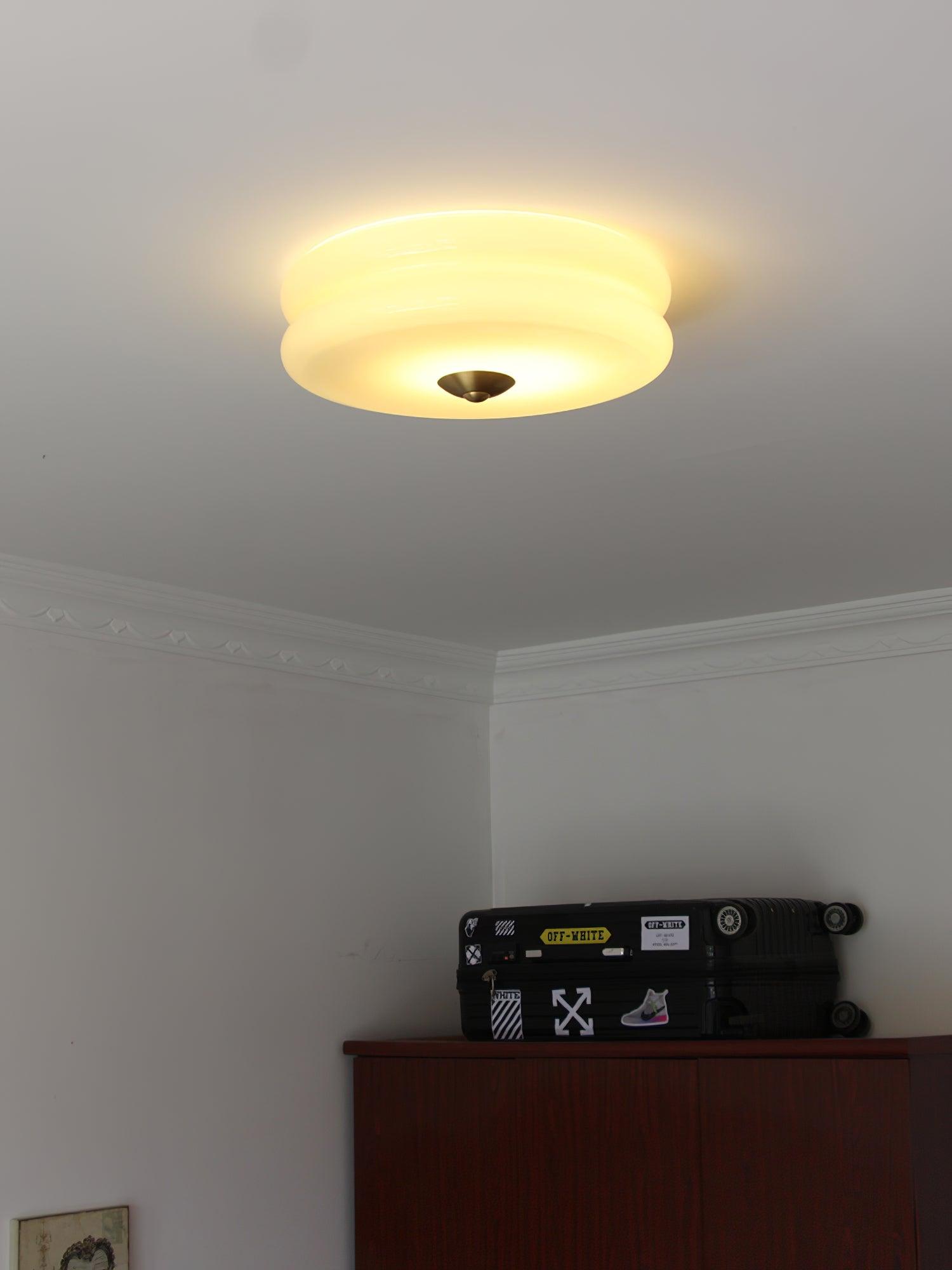 Lustra Ceiling Light Art Deco Vintage Glass-Neutral Decor