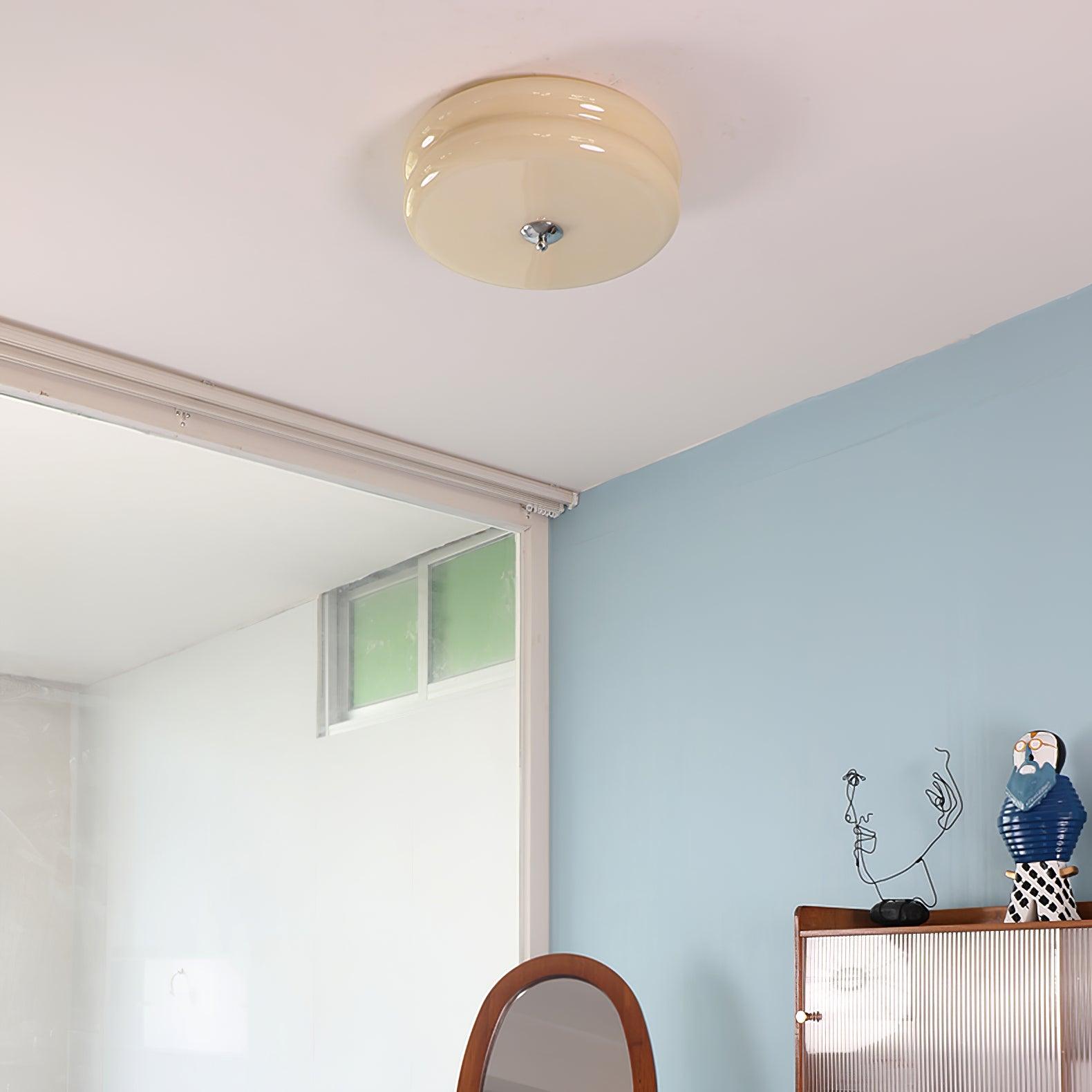 Lustra Ceiling Light Art Deco Vintage Glass-Neutral Decor