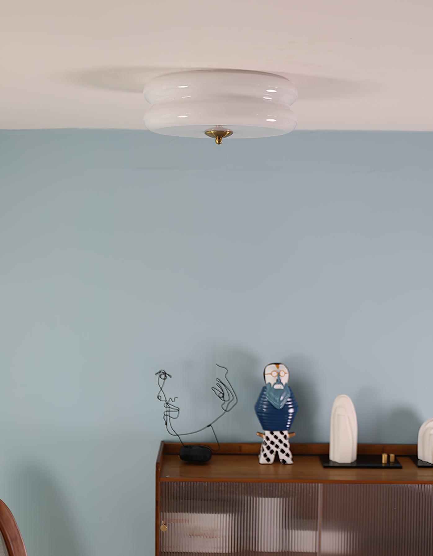 Lustra Ceiling Light Art Deco Vintage Glass-Neutral Decor