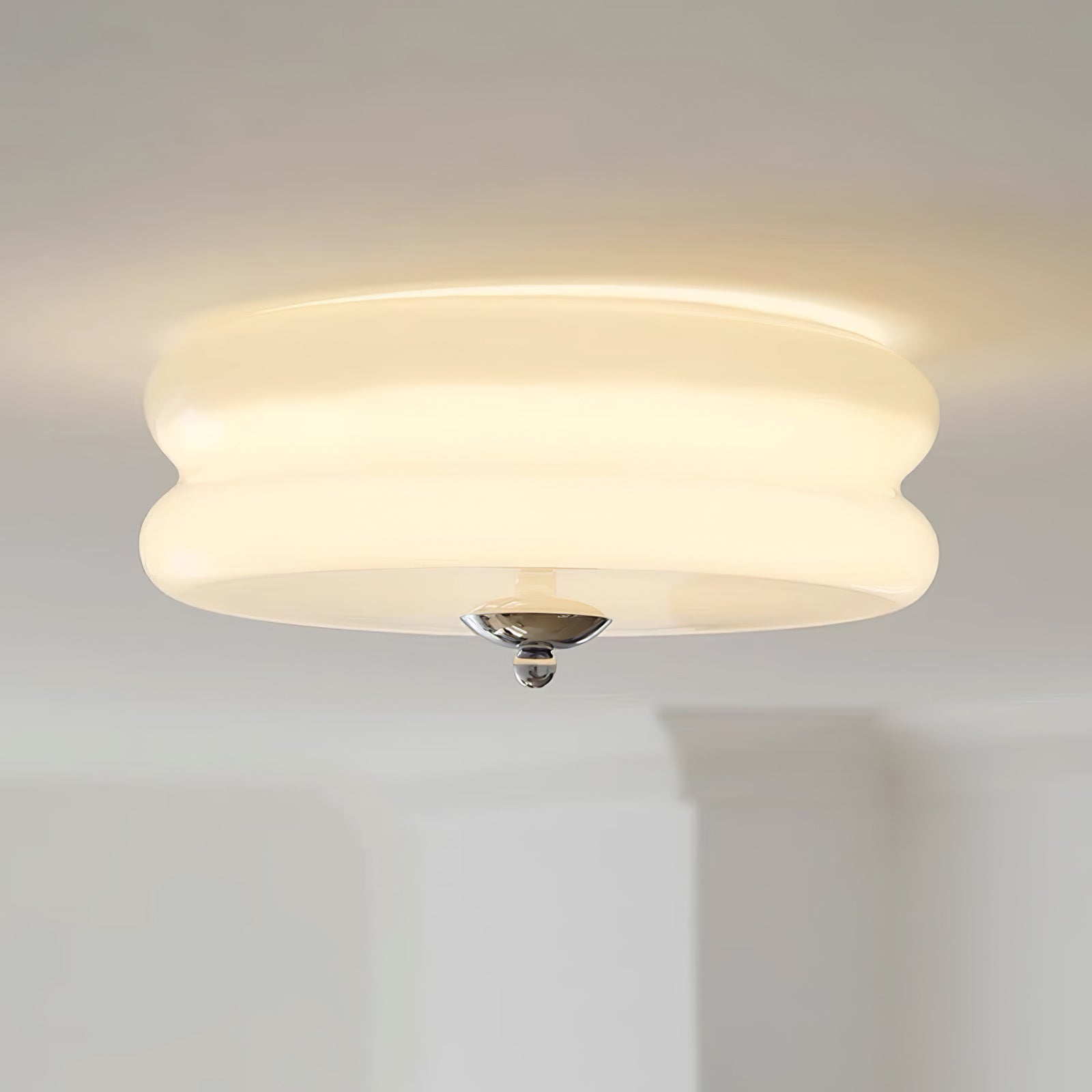 Lustra Ceiling Light Art Deco Vintage Glass-Neutral Decor