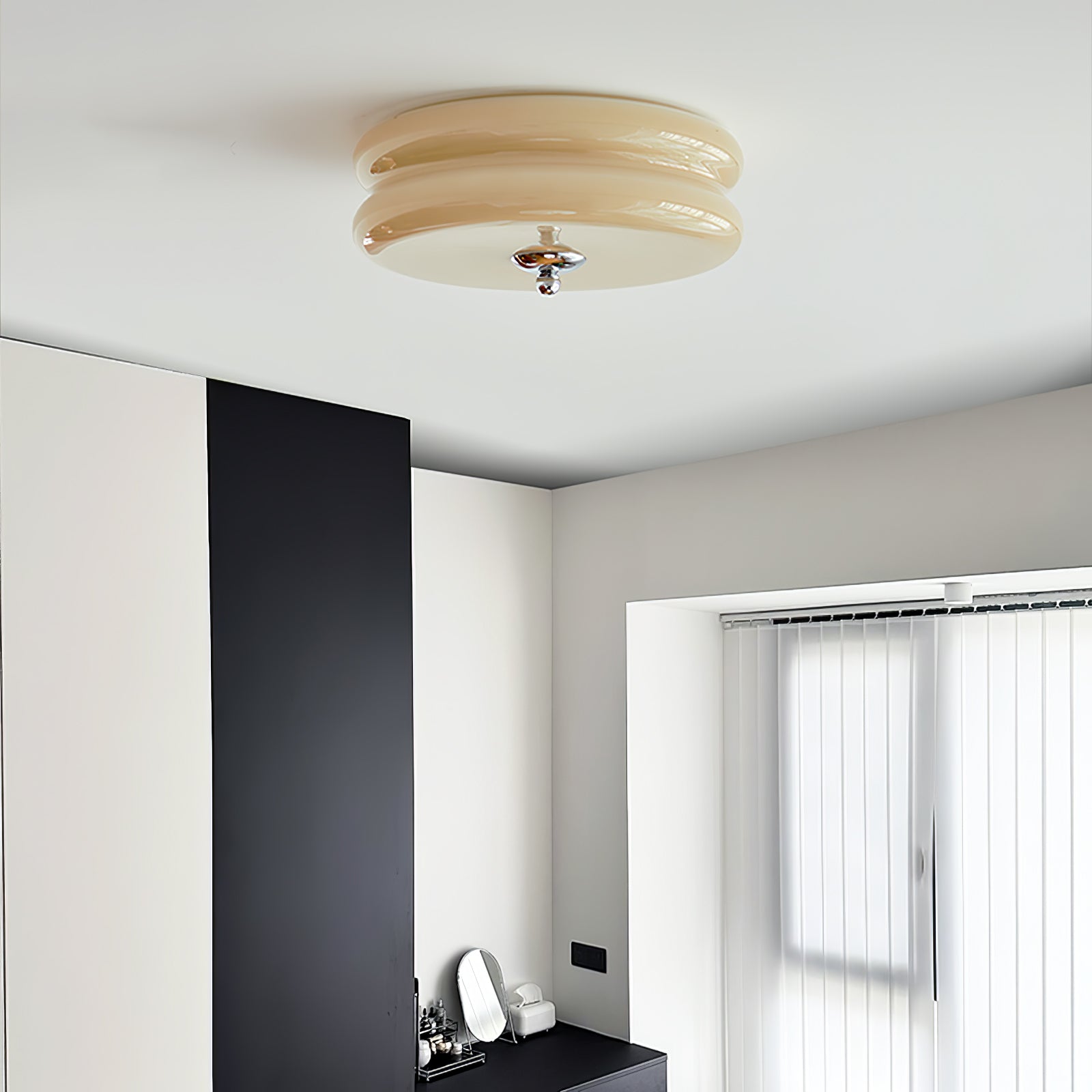 Lustra Ceiling Light Art Deco Vintage Glass-Neutral Decor