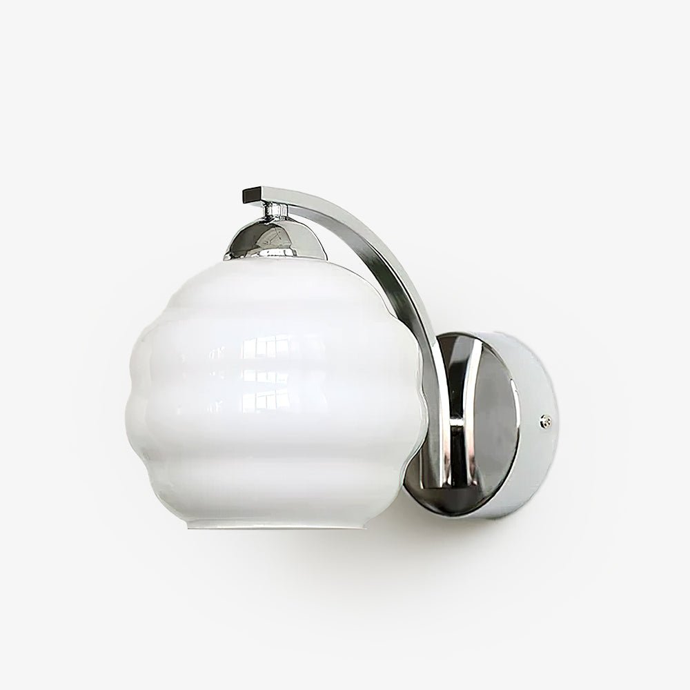 Lustra Wall Lamp Art Deco Glass Chrome-Neutral Decor
