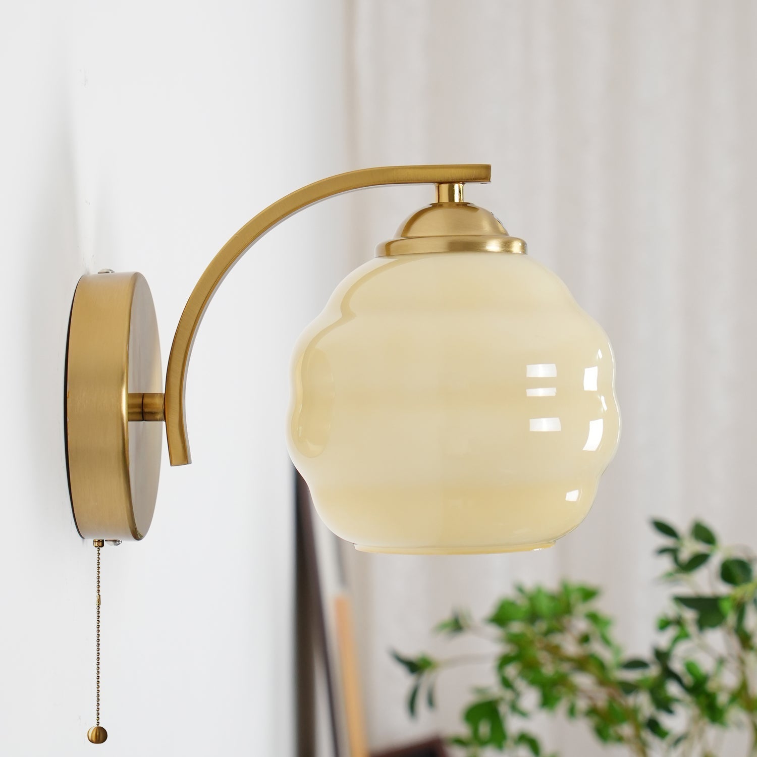 Jasenor Beauty Premium Nordic Art Glass Wall Lamp-Neutral Decor
