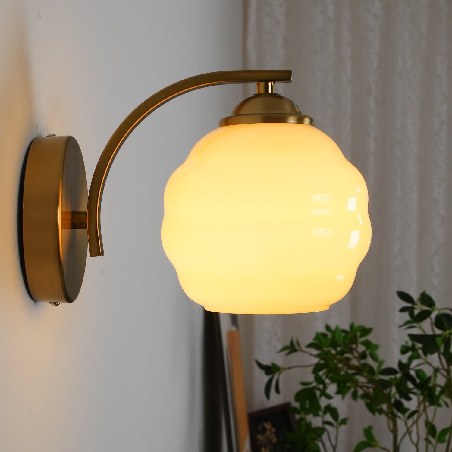 Lustra Wall Lamp Art Deco Glass Chrome-Neutral Decor