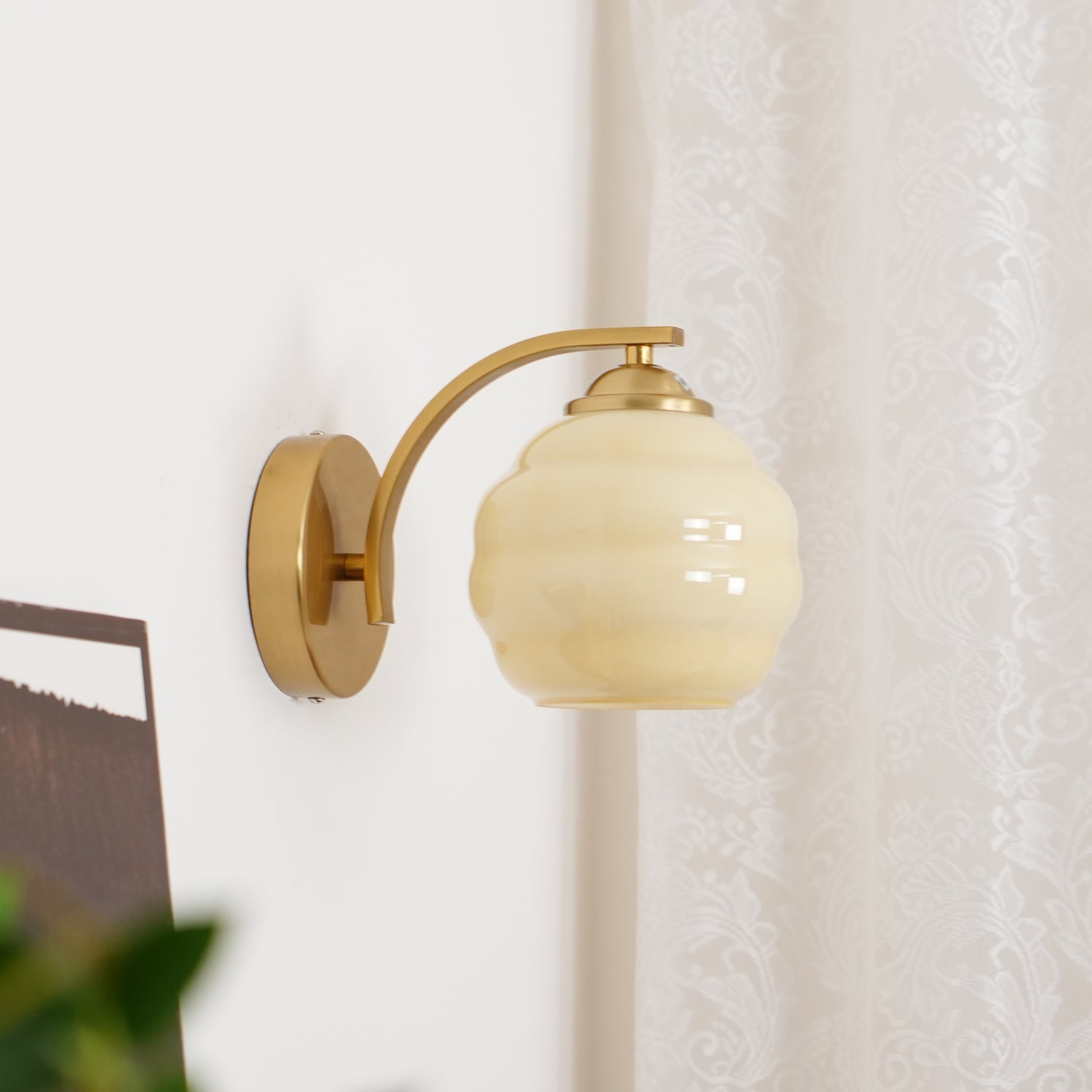Lustra Wall Lamp Art Deco Glass Chrome-Neutral Decor