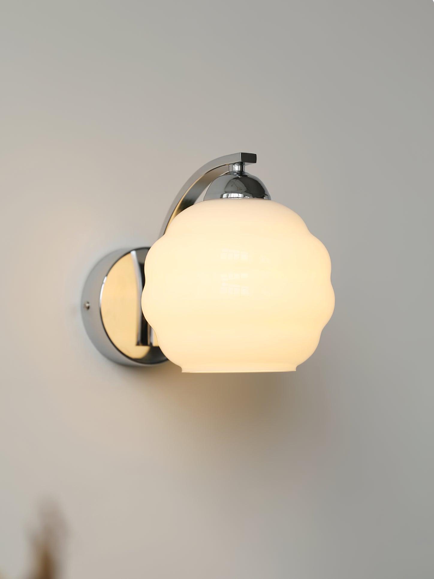 Lustra Wall Lamp Art Deco Glass Chrome-Neutral Decor