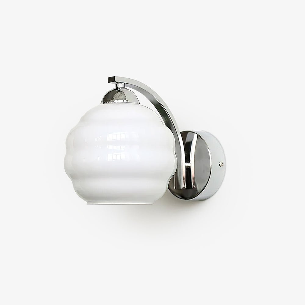 Lustra Wall Lamp Art Deco Glass Chrome-Neutral Decor