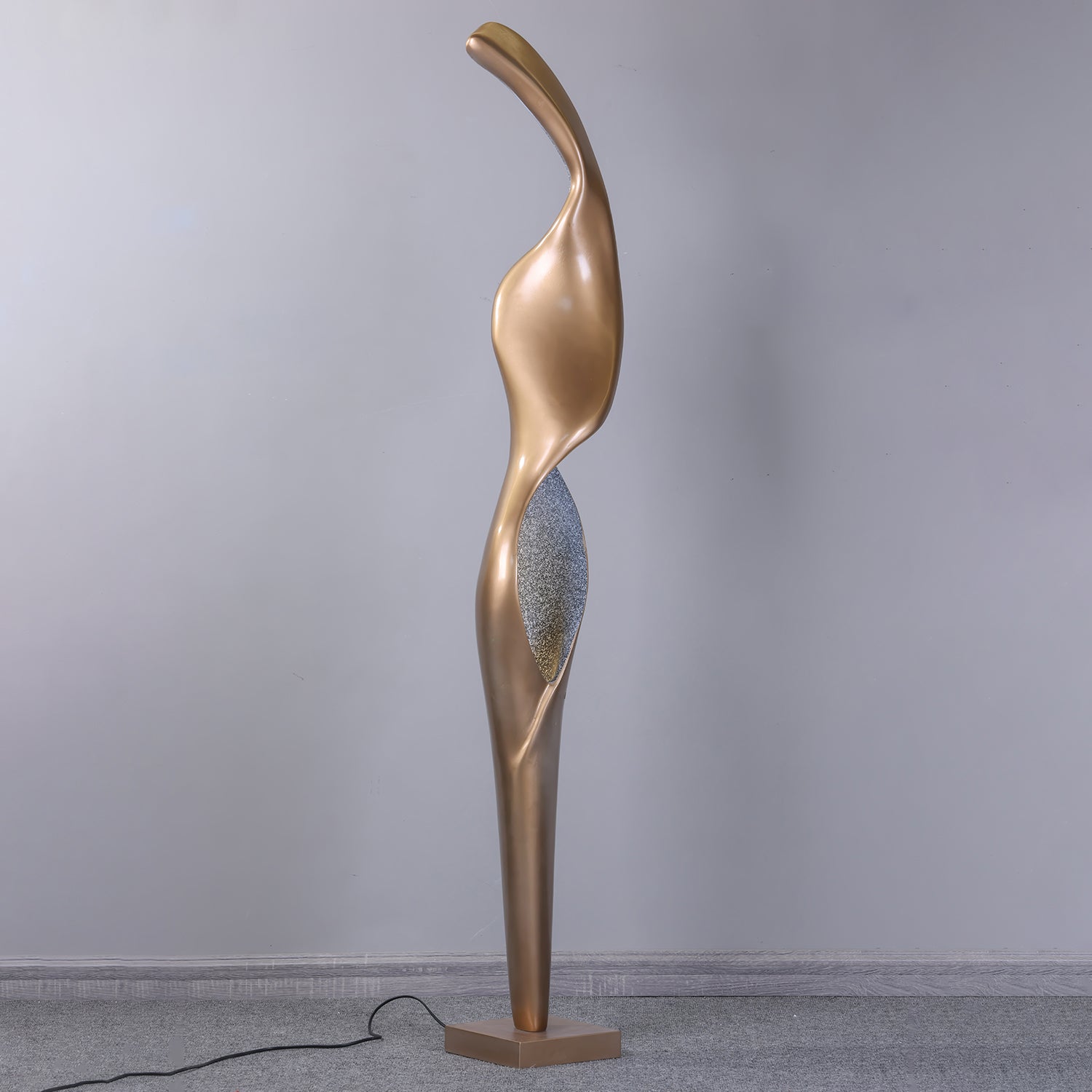 Mydorisra Sculptural Fiberglass Floor Lamp-Neutral Decor