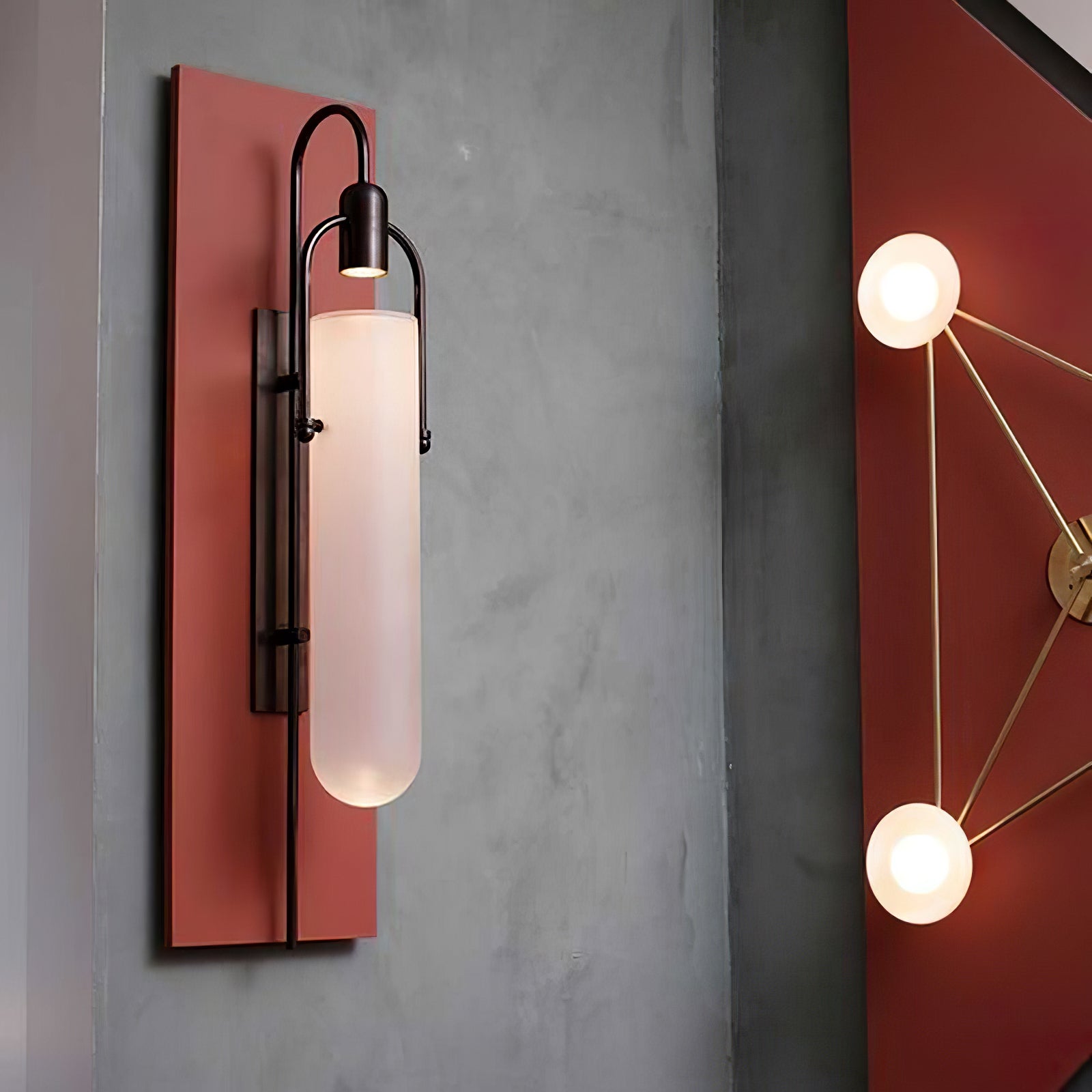 Lustra Wall Lamp Arc Glass Modern-Neutral Decor