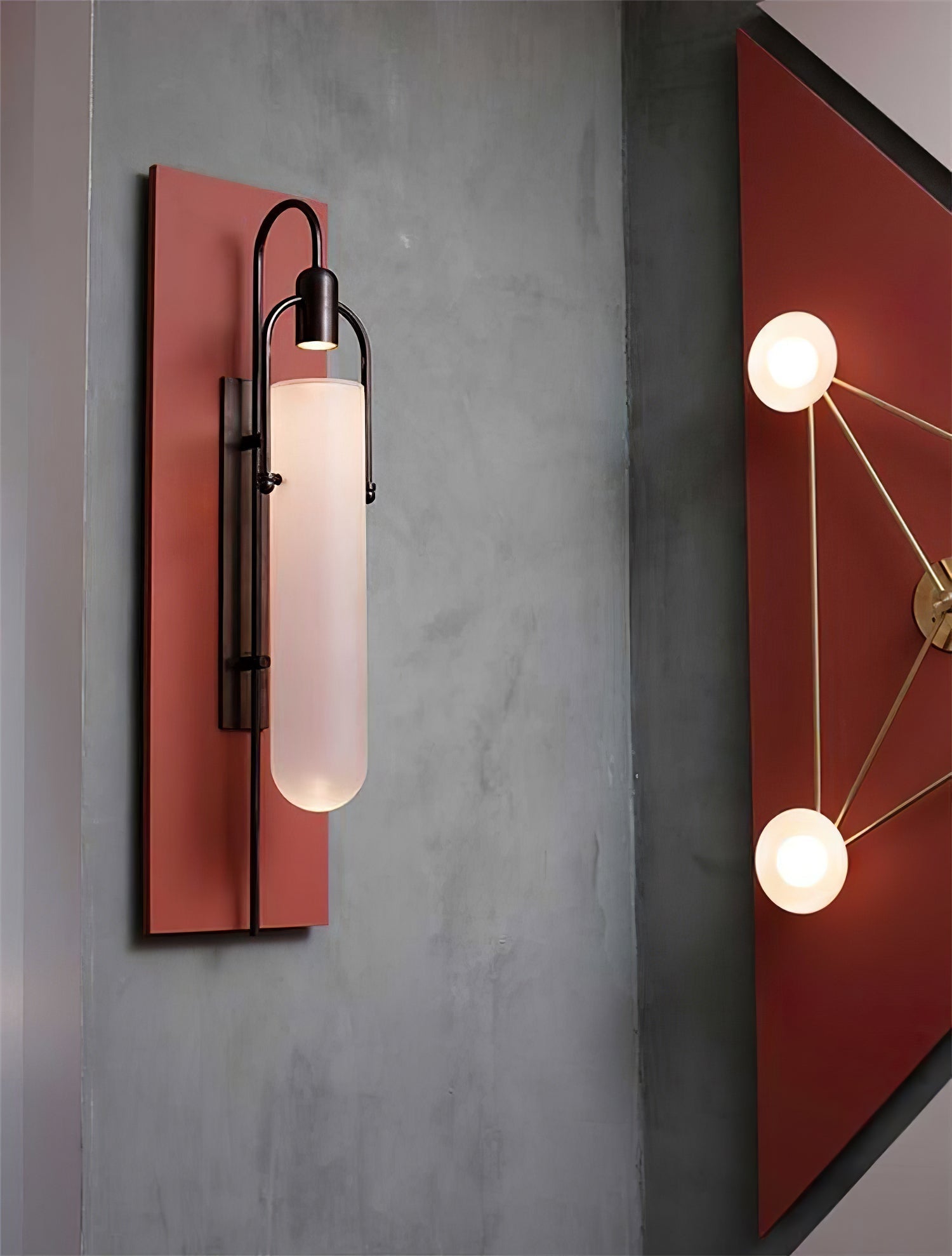 Lustra Wall Lamp Arc Glass Modern-Neutral Decor
