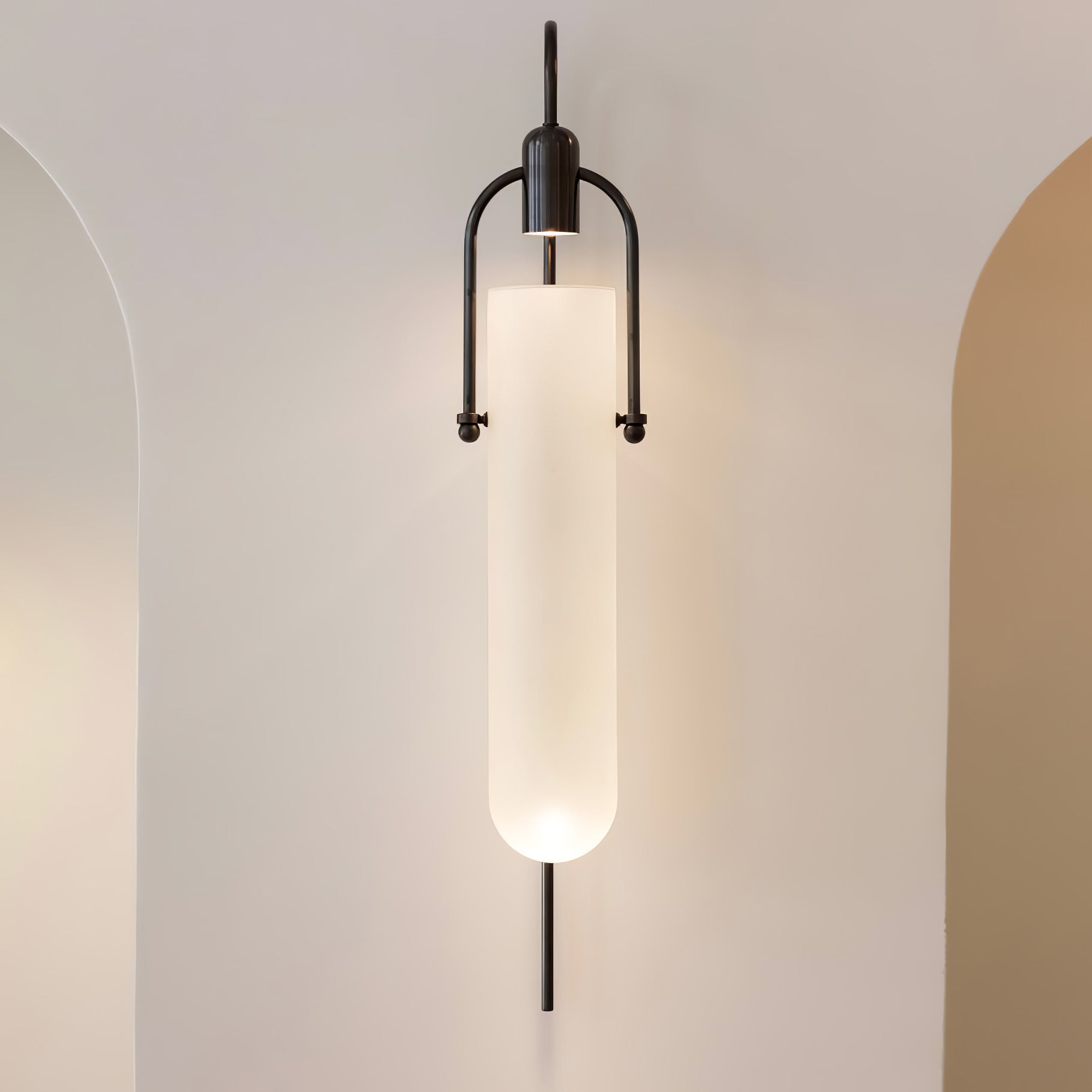 Lustra Wall Lamp Arc Glass Modern-Neutral Decor