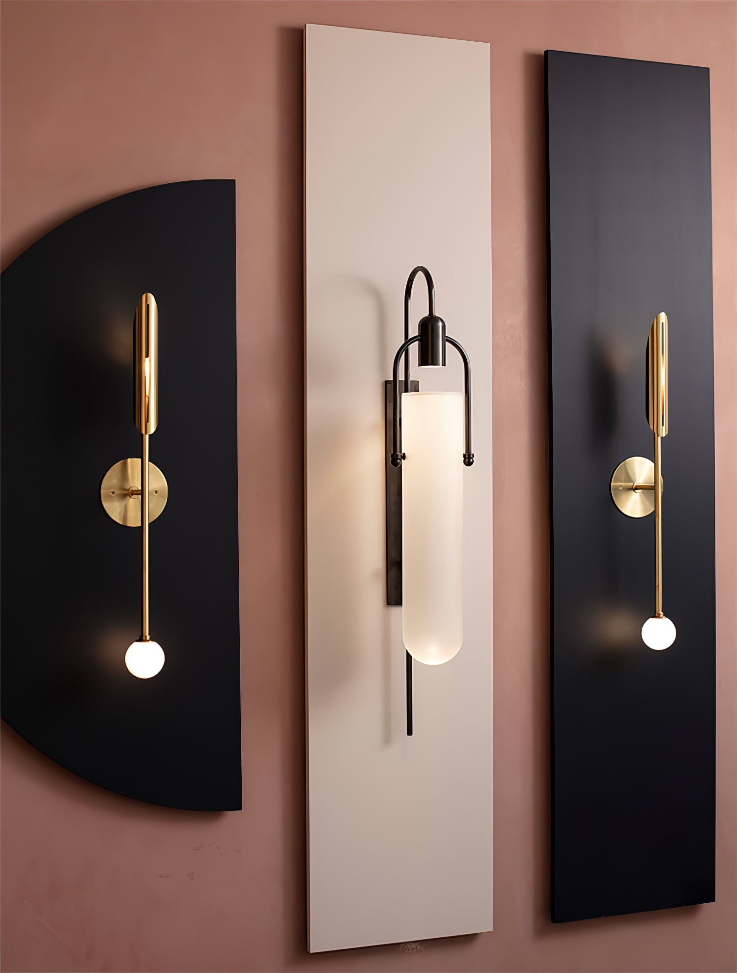 Lustra Wall Lamp Arc Glass Modern-Neutral Decor