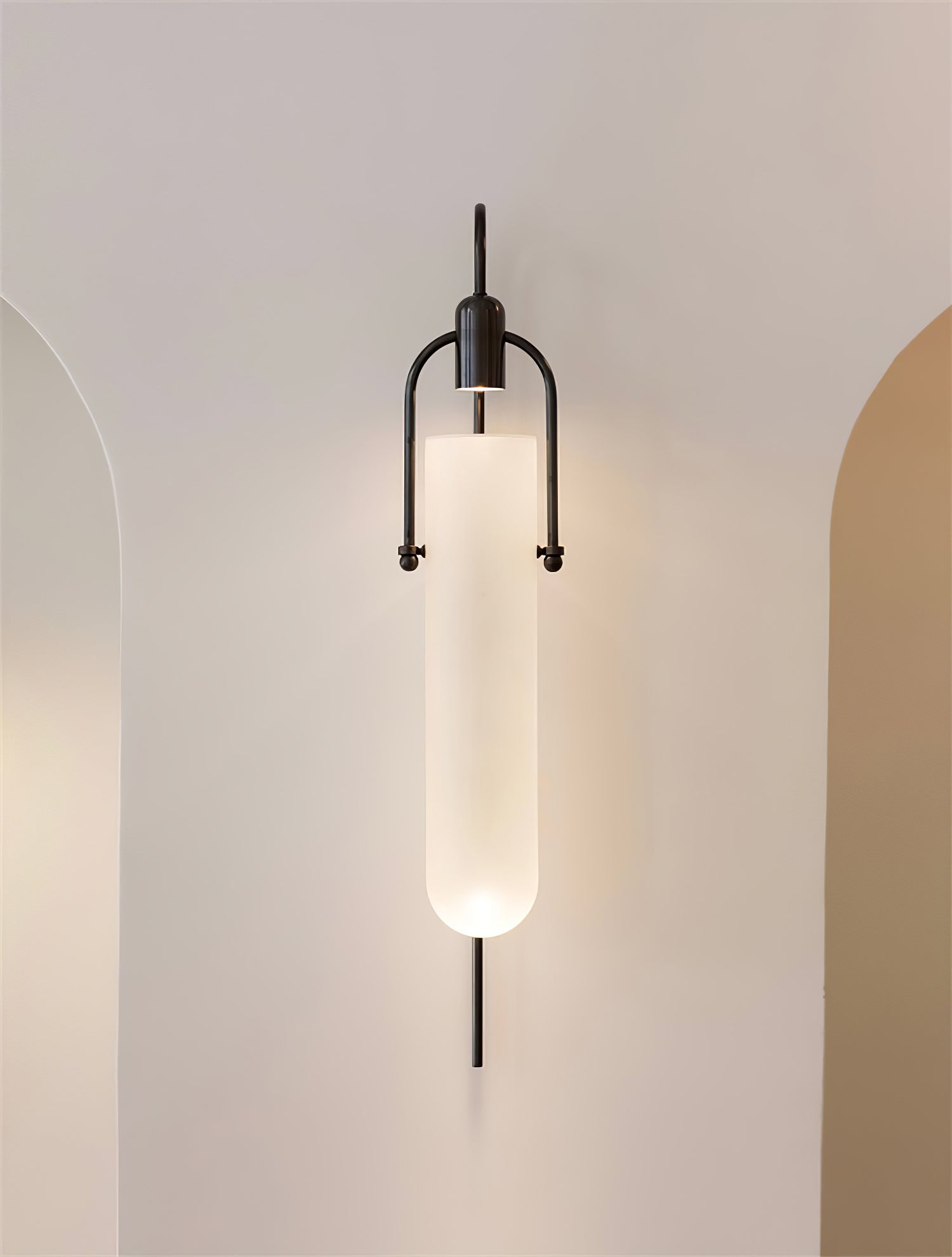 Lustra Wall Lamp Arc Glass Modern-Neutral Decor