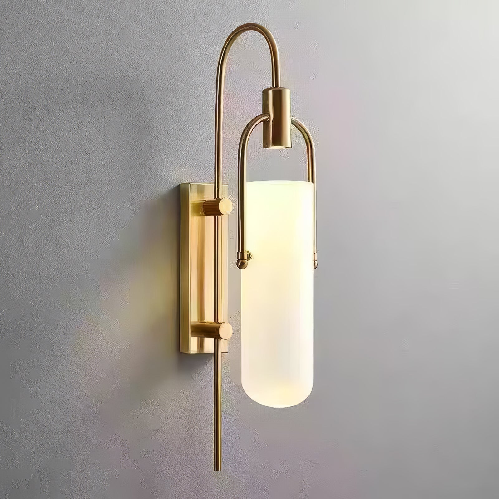 Lustra Wall Lamp Arc Glass Modern-Neutral Decor