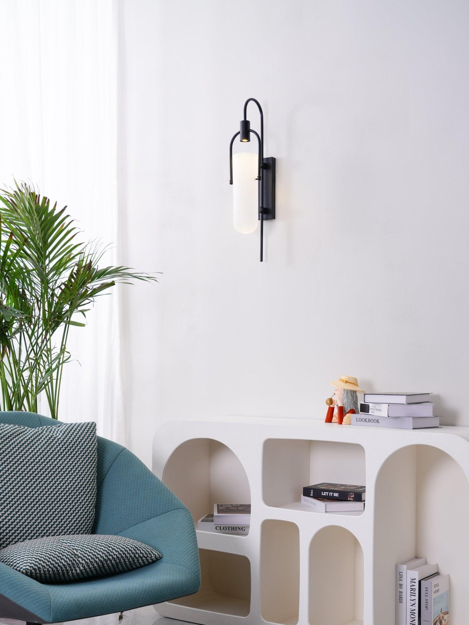 Lustra Wall Lamp Arc Glass Modern-Neutral Decor