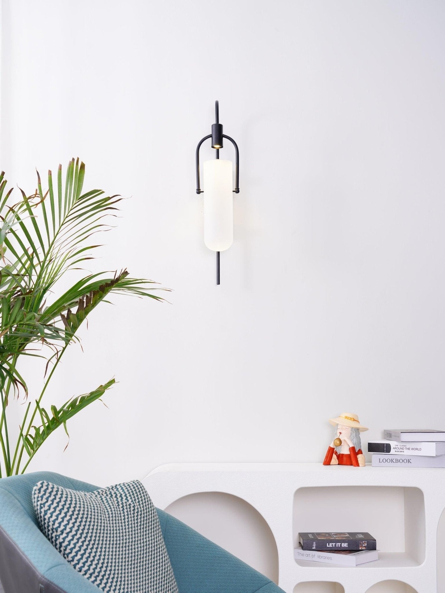 Lustra Wall Lamp Arc Glass Modern-Neutral Decor