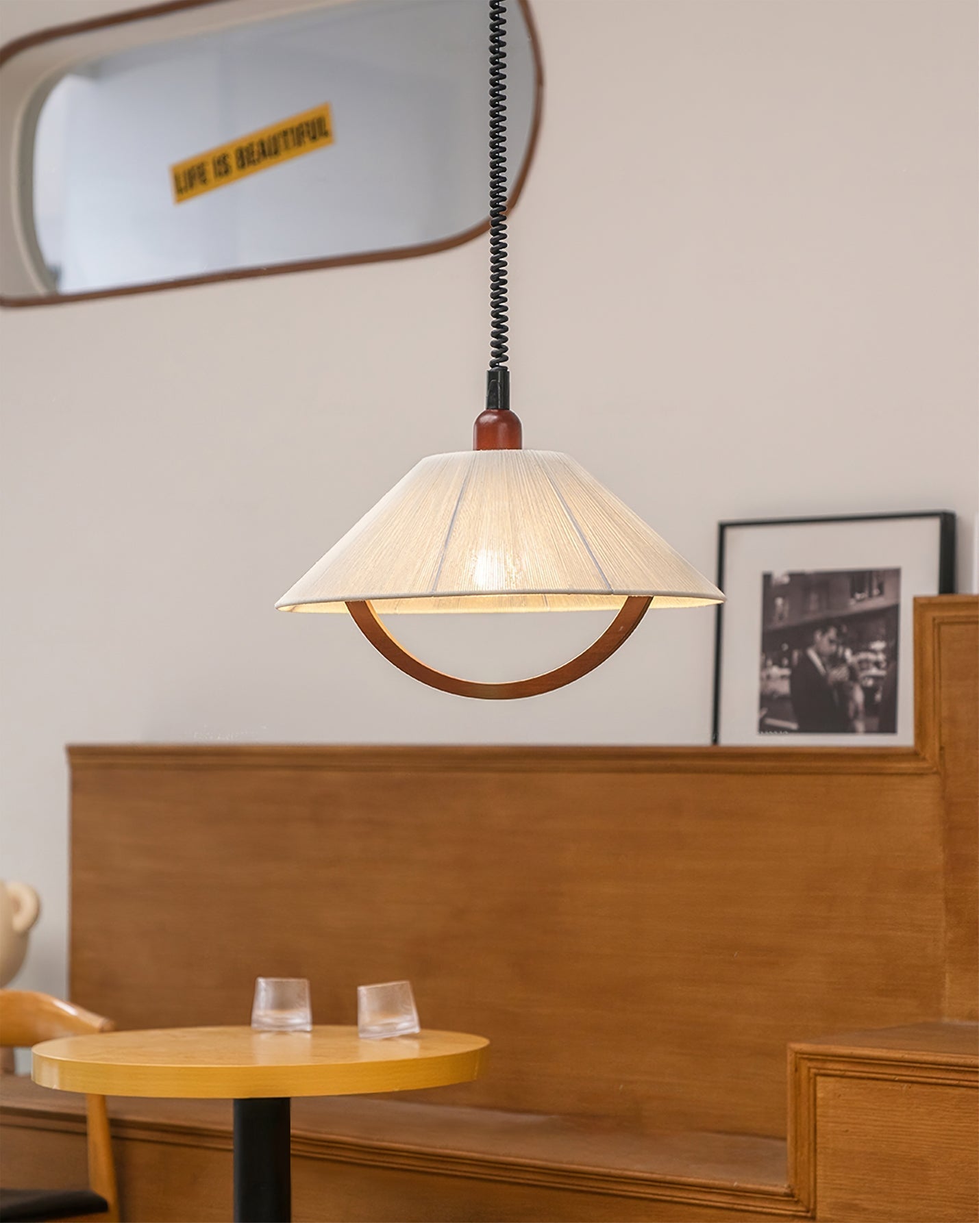 Syraeen Premium Nordic Art Wood Pendant Lamp-Neutral Decor