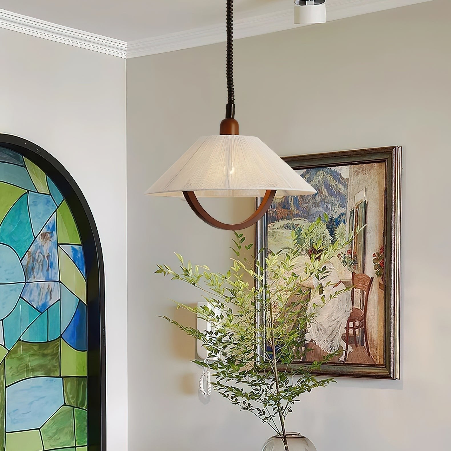 Syraeen Premium Nordic Art Wood Pendant Lamp-Neutral Decor