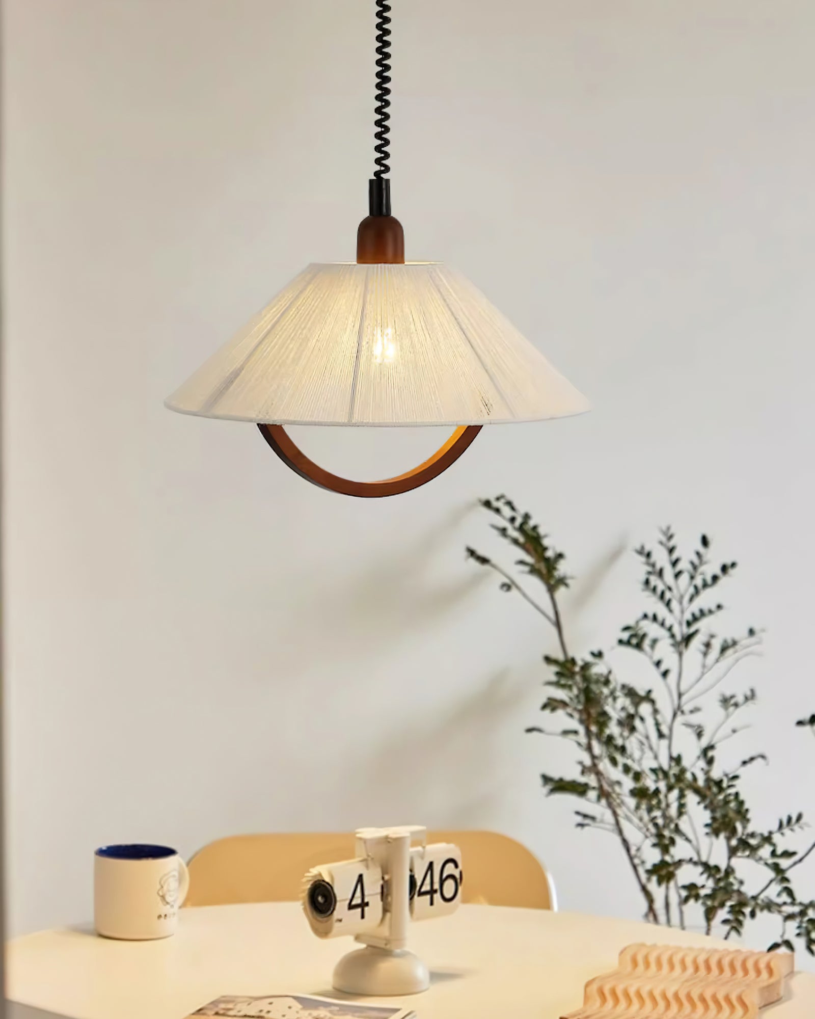 Syraeen Premium Nordic Art Wood Pendant Lamp-Neutral Decor